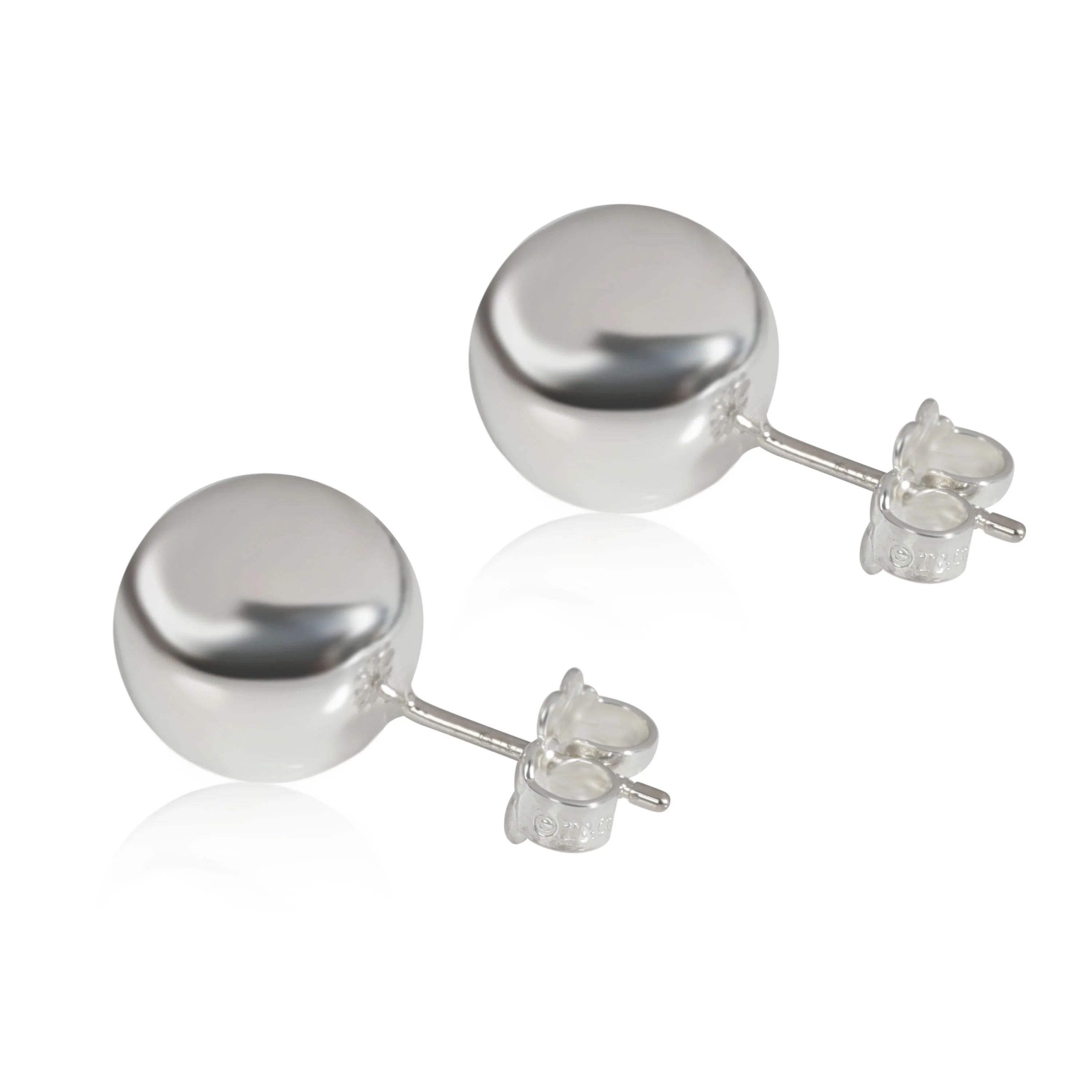 Sterling Silver HardWear Ball Earrings - Image 2