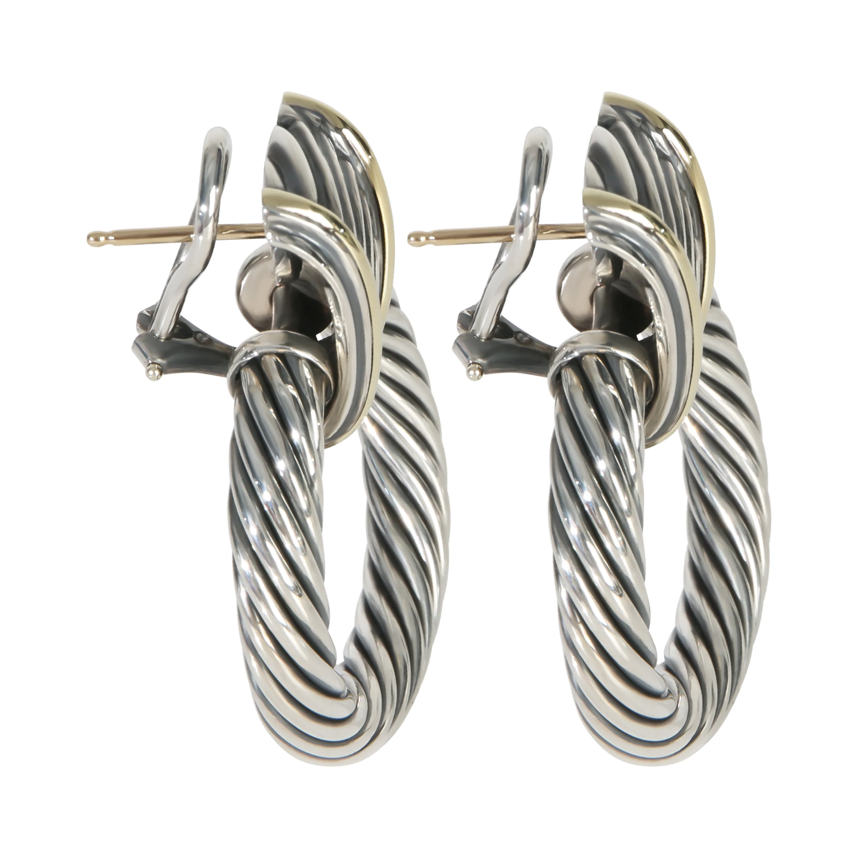 Yellow Gold & Sterling Silver  Thoroughbred Earrings - Image 2