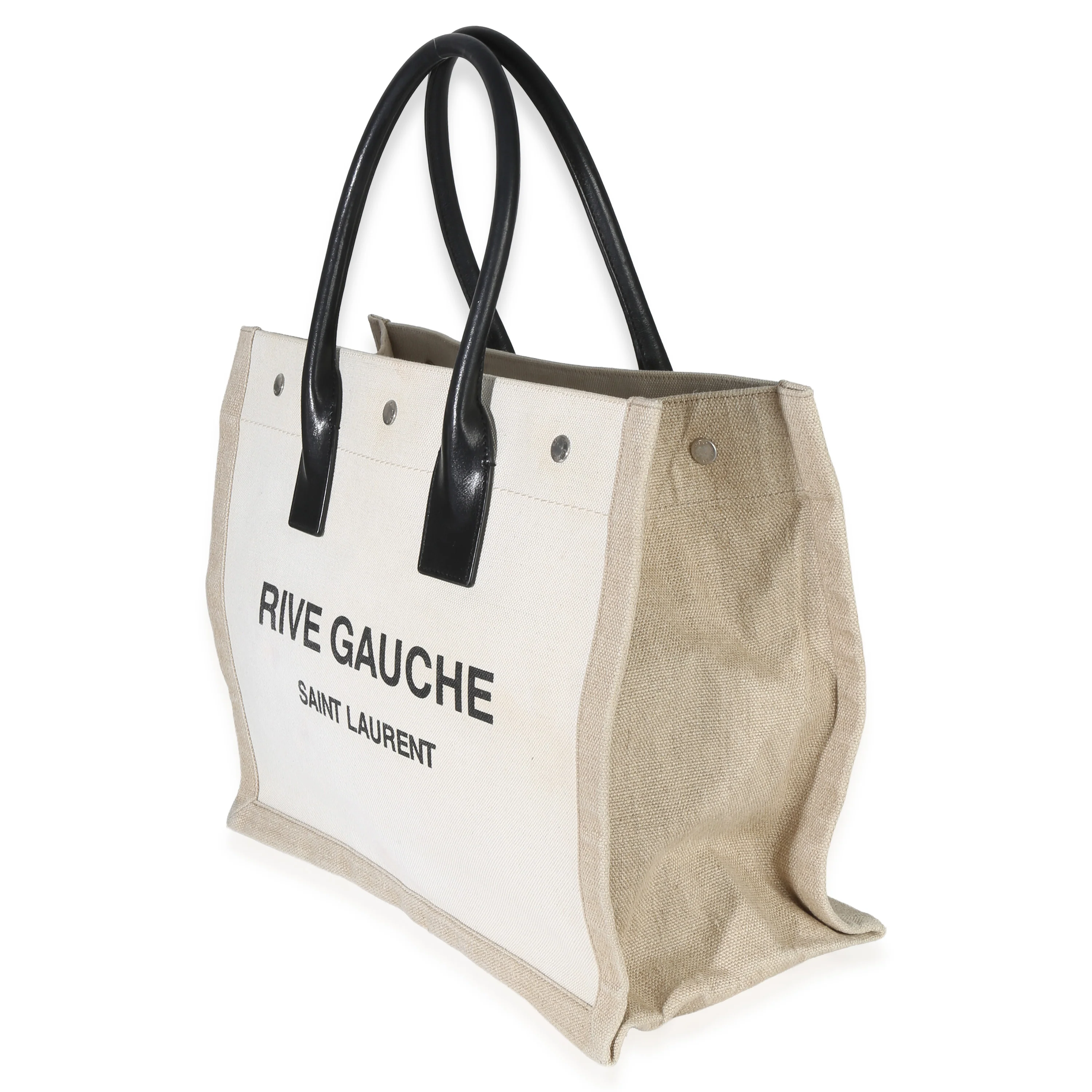 Beige Linen Rive Gauche Tote - Image 2