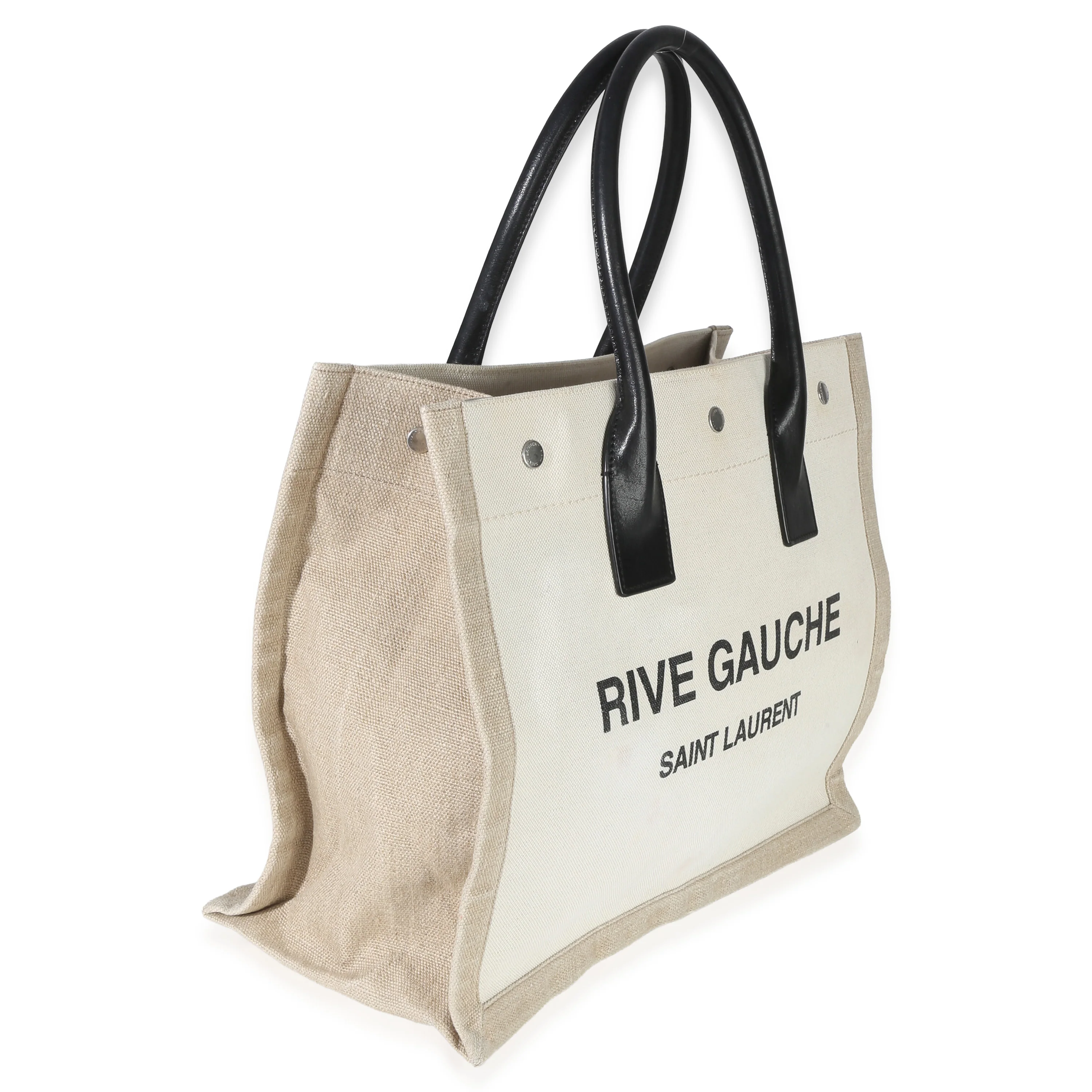 Beige Linen Rive Gauche Tote - Image 3