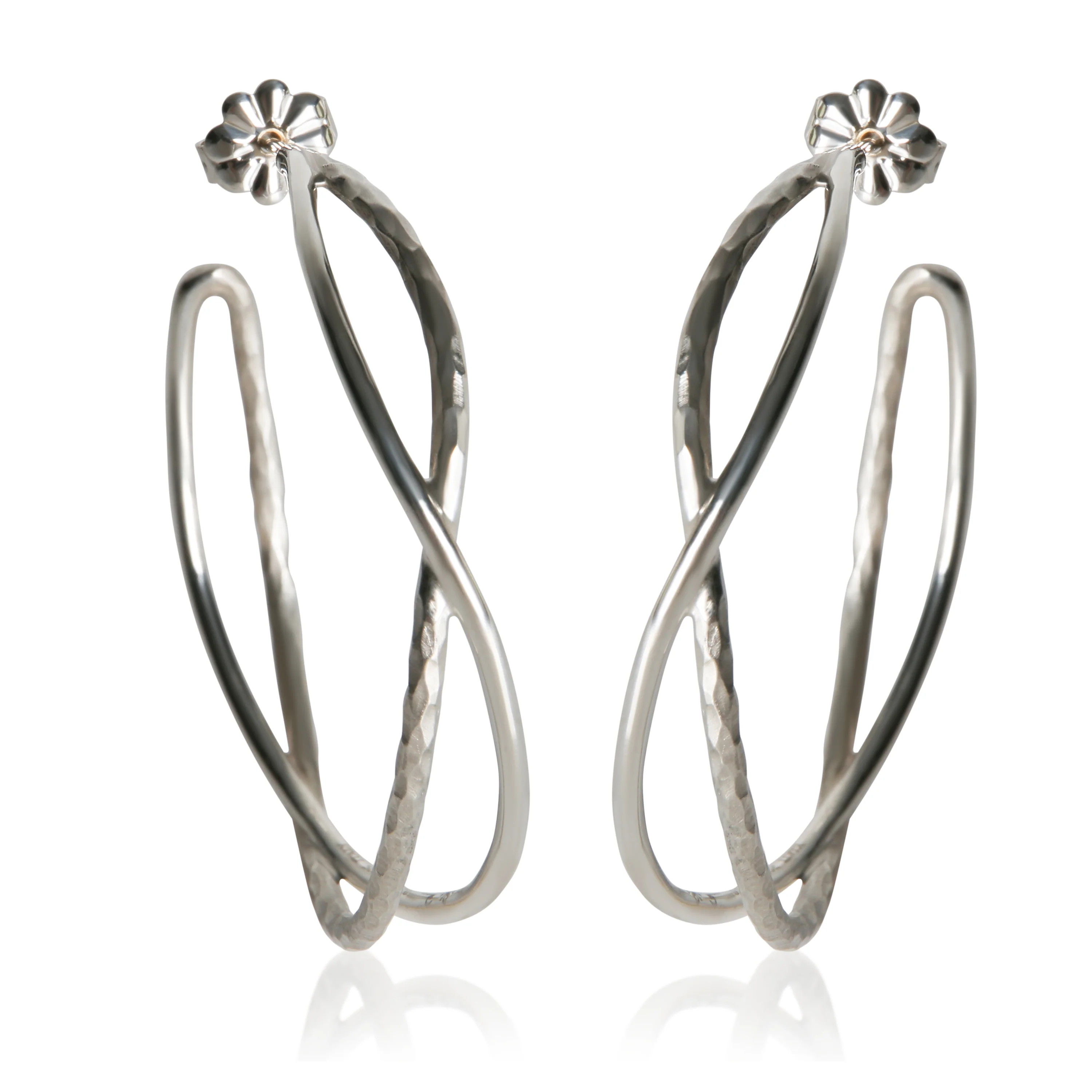 Sterling Silver  Paloma Picasso Crossover Hoop Earrings