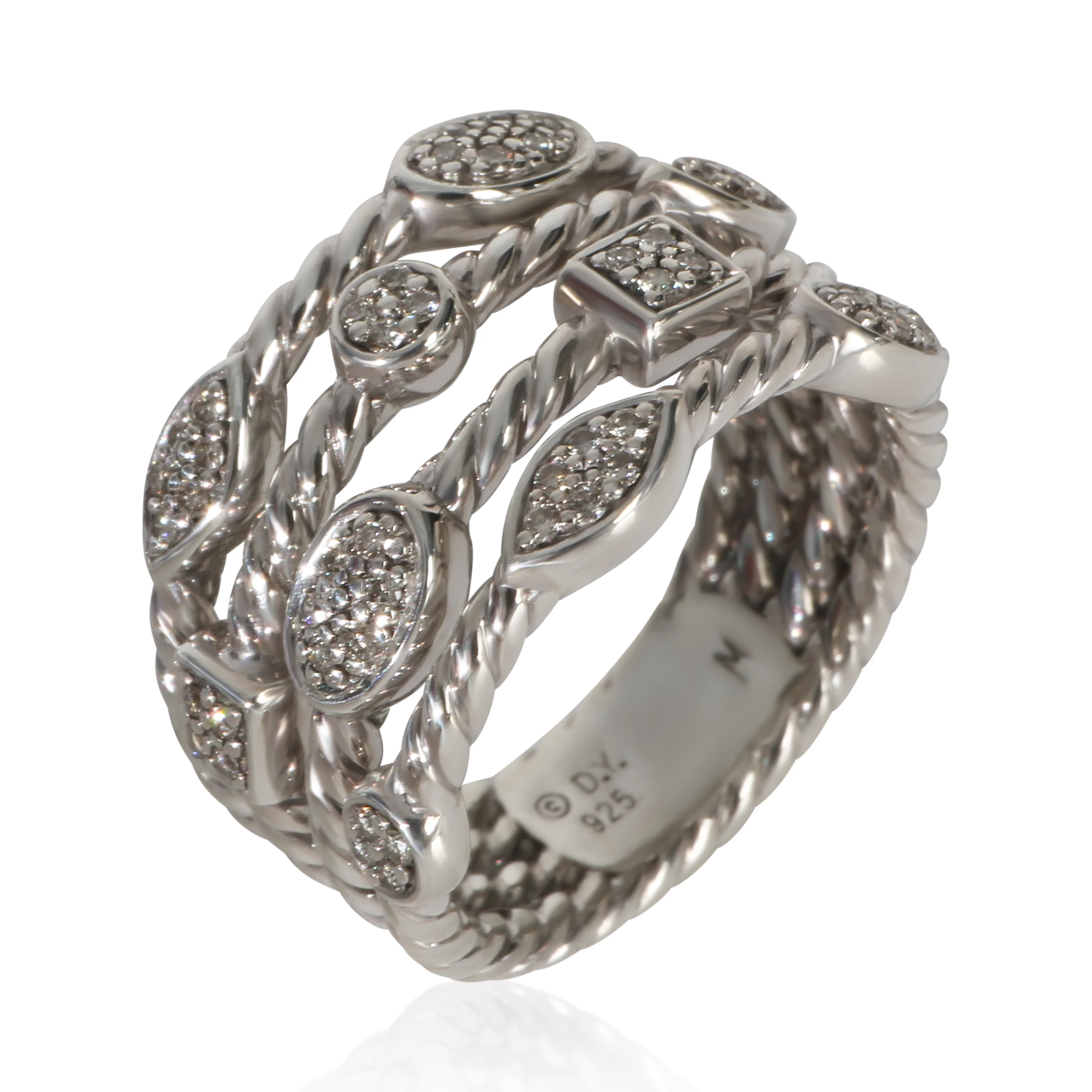 Sterling Silver Diamond Confetti Ring - Image 4