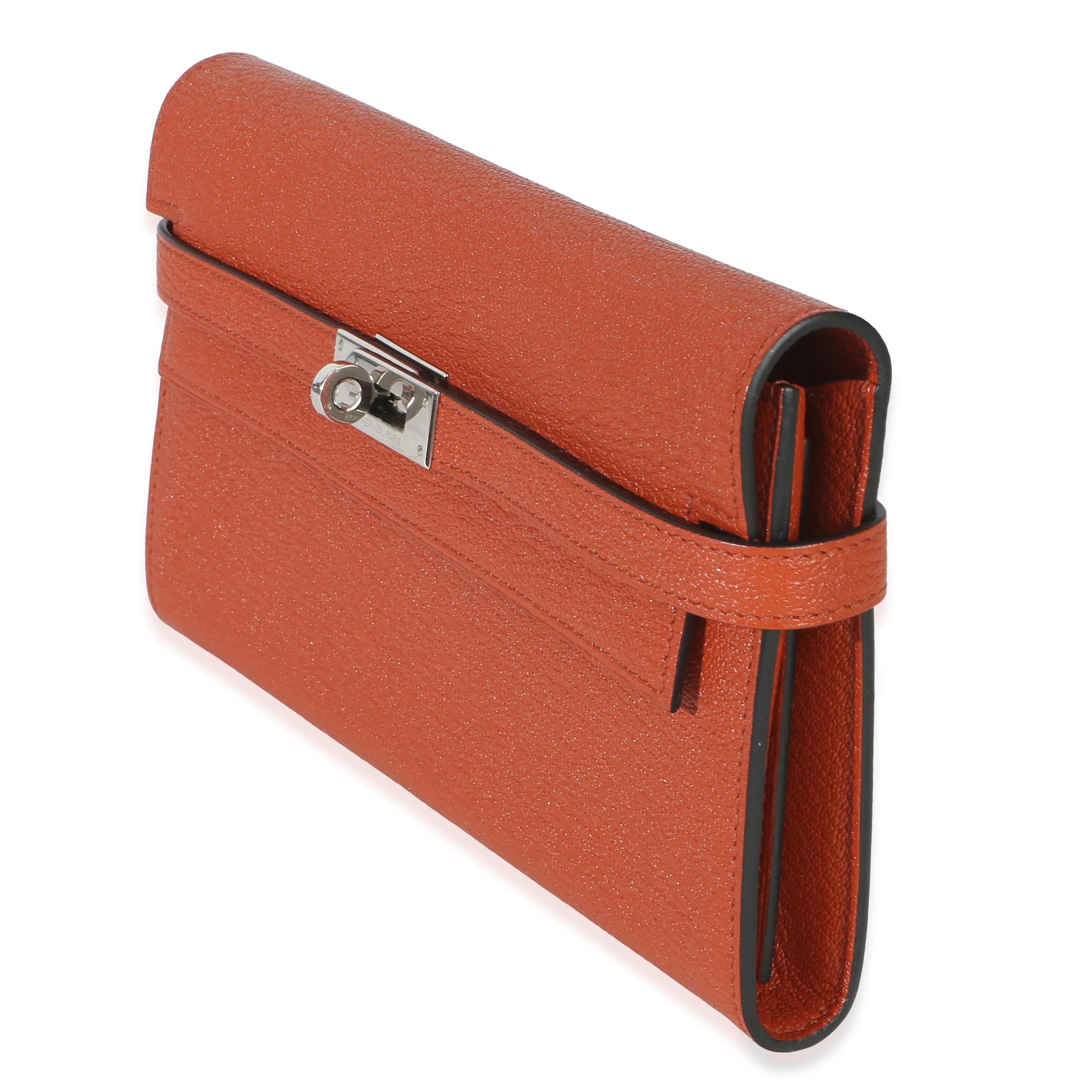 Brique Chevre Mysore Kelly Longue Wallet PHW - Image 2