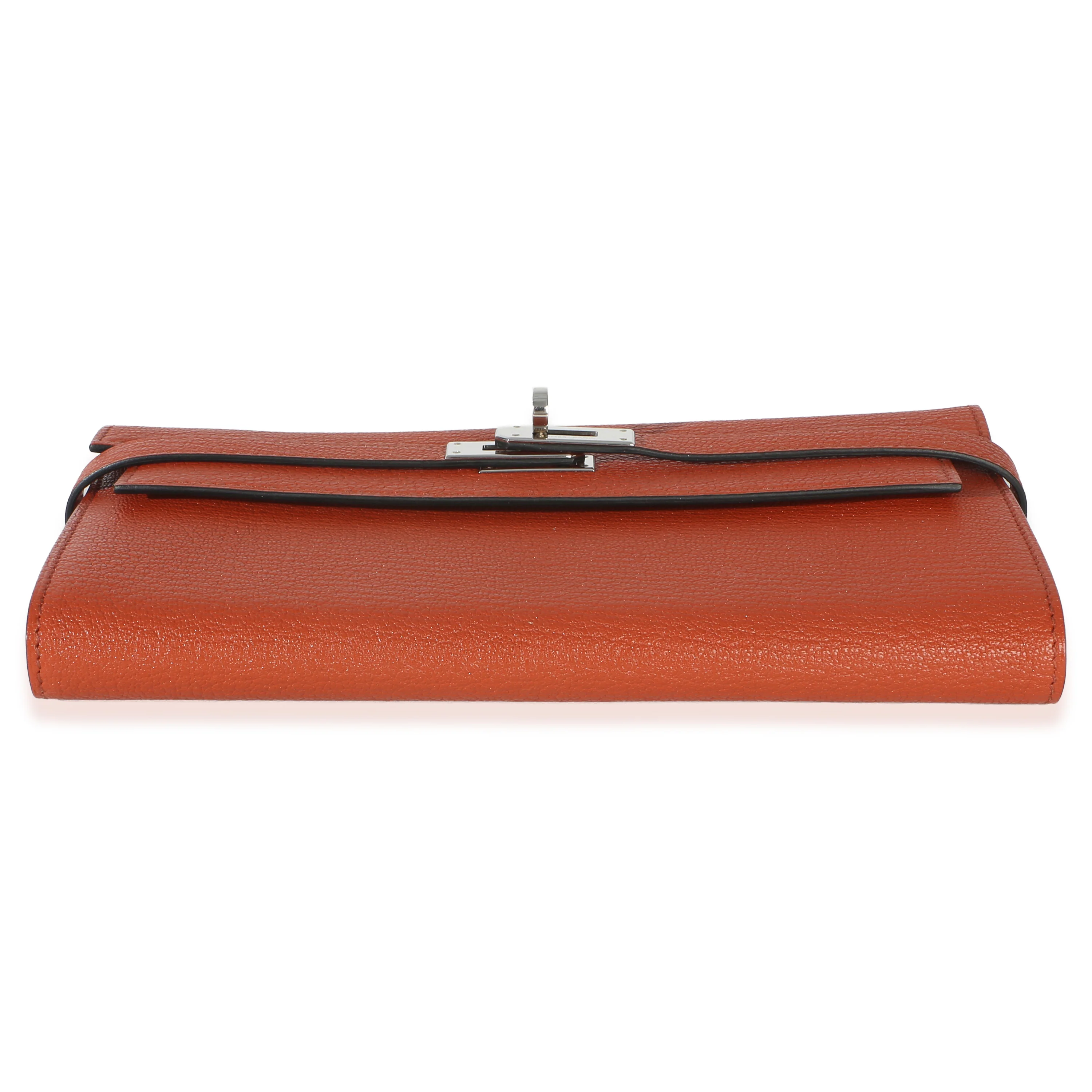 Brique Chevre Mysore Kelly Longue Wallet PHW - Image 5