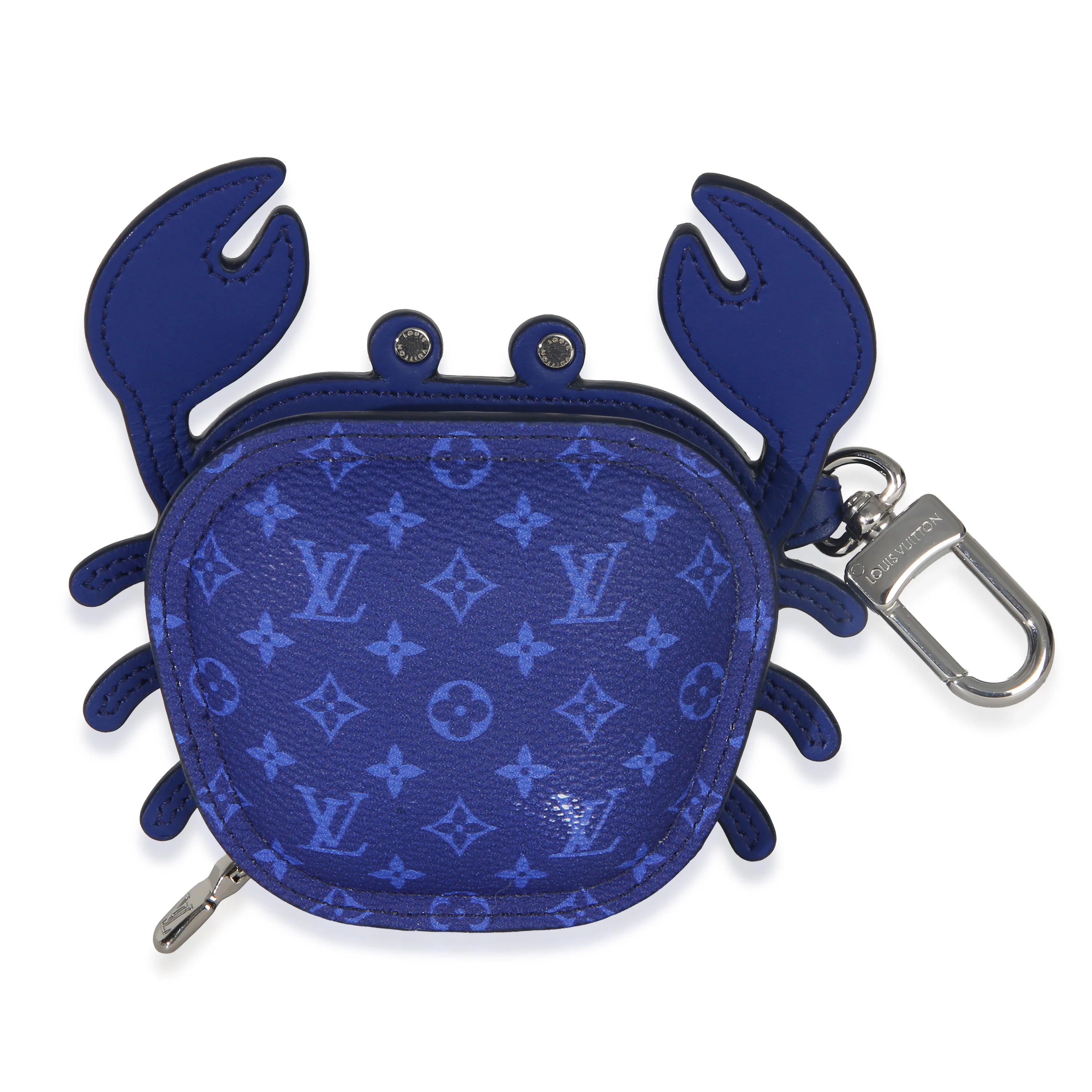 Bleu Indigo Monogram Canvas Crab Bag Charm