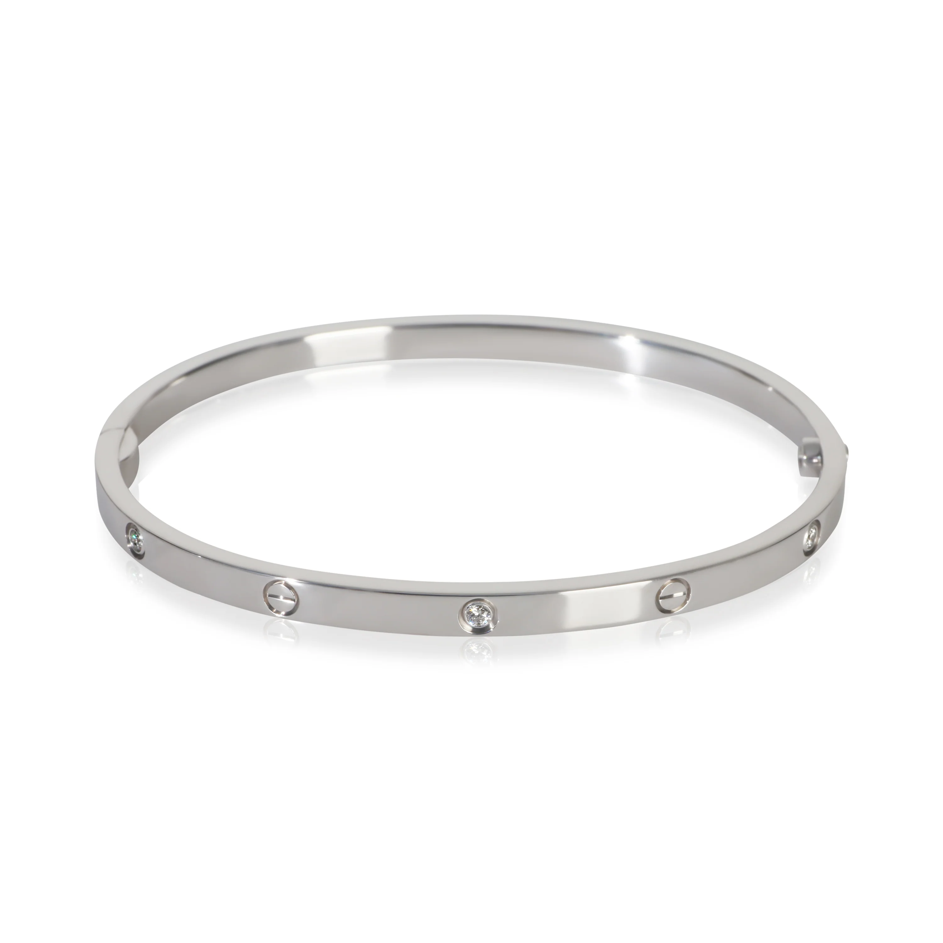 White Gold Diamond Small Model Love Bracelet