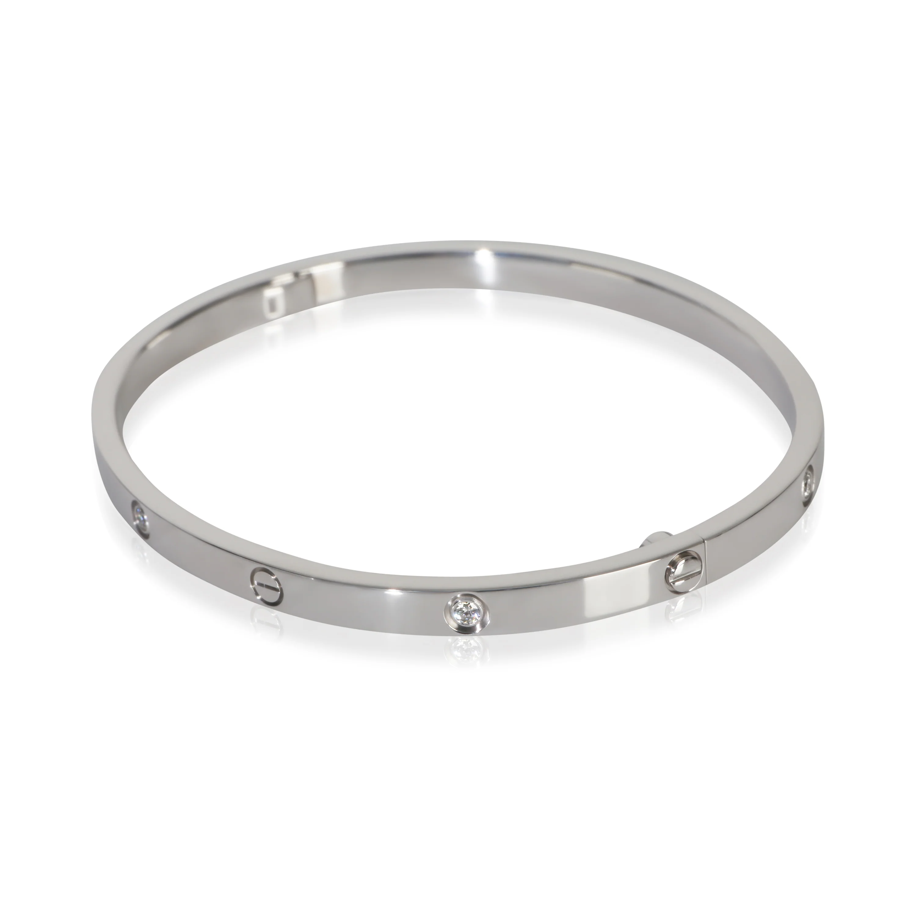 White Gold Diamond Small Model Love Bracelet - Image 2