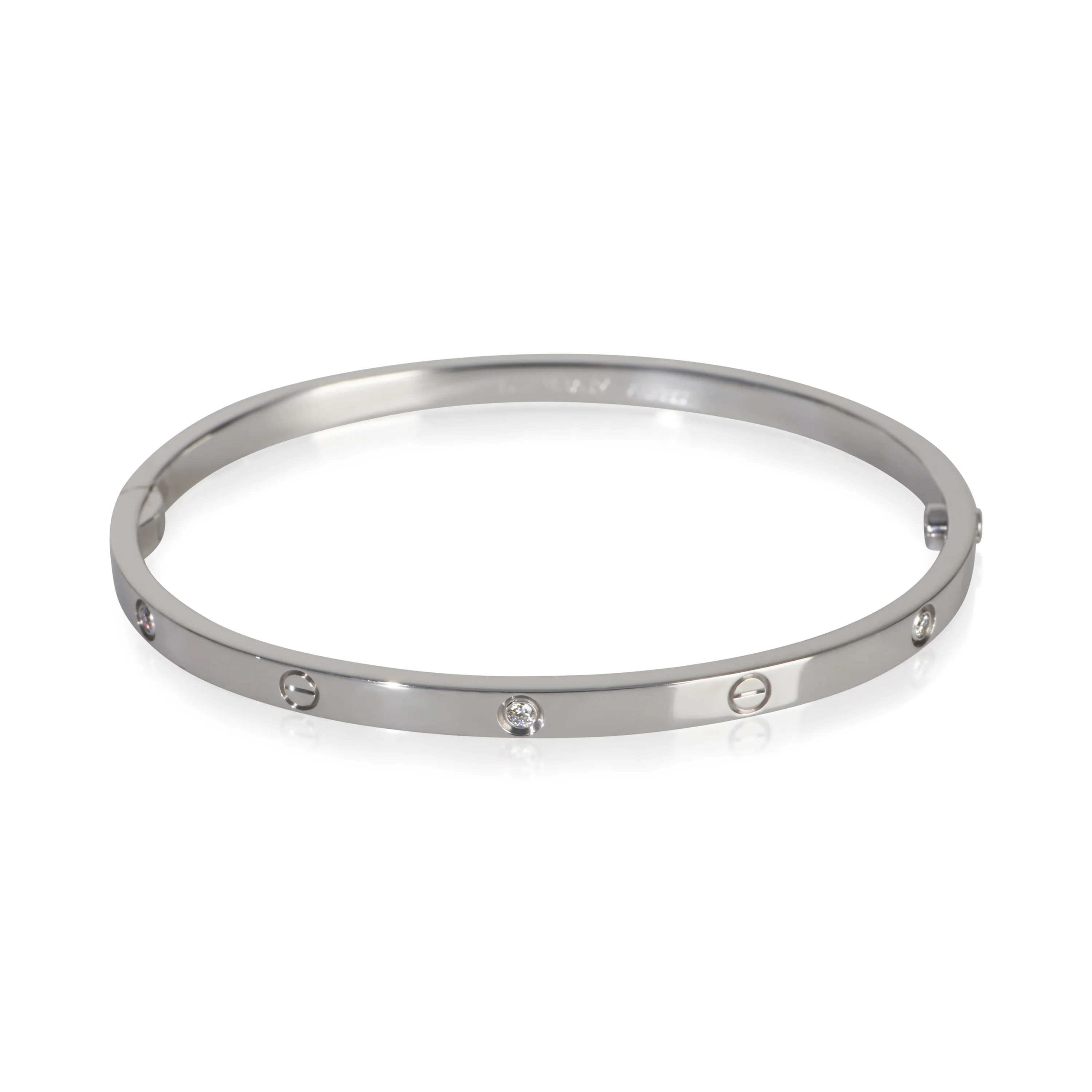White Gold Diamond Small Model Love Bracelet - Image 3