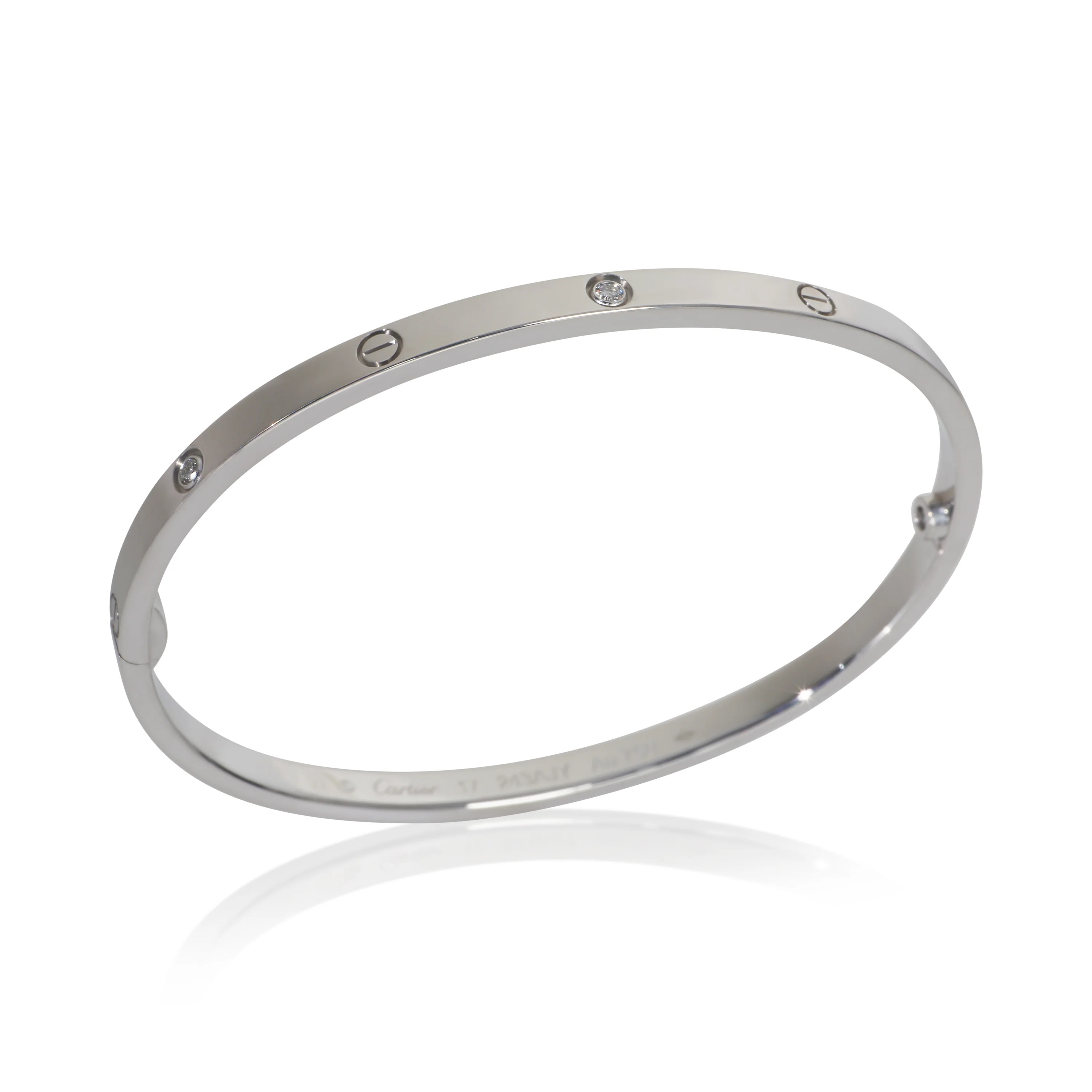 White Gold Diamond Small Model Love Bracelet - Image 4