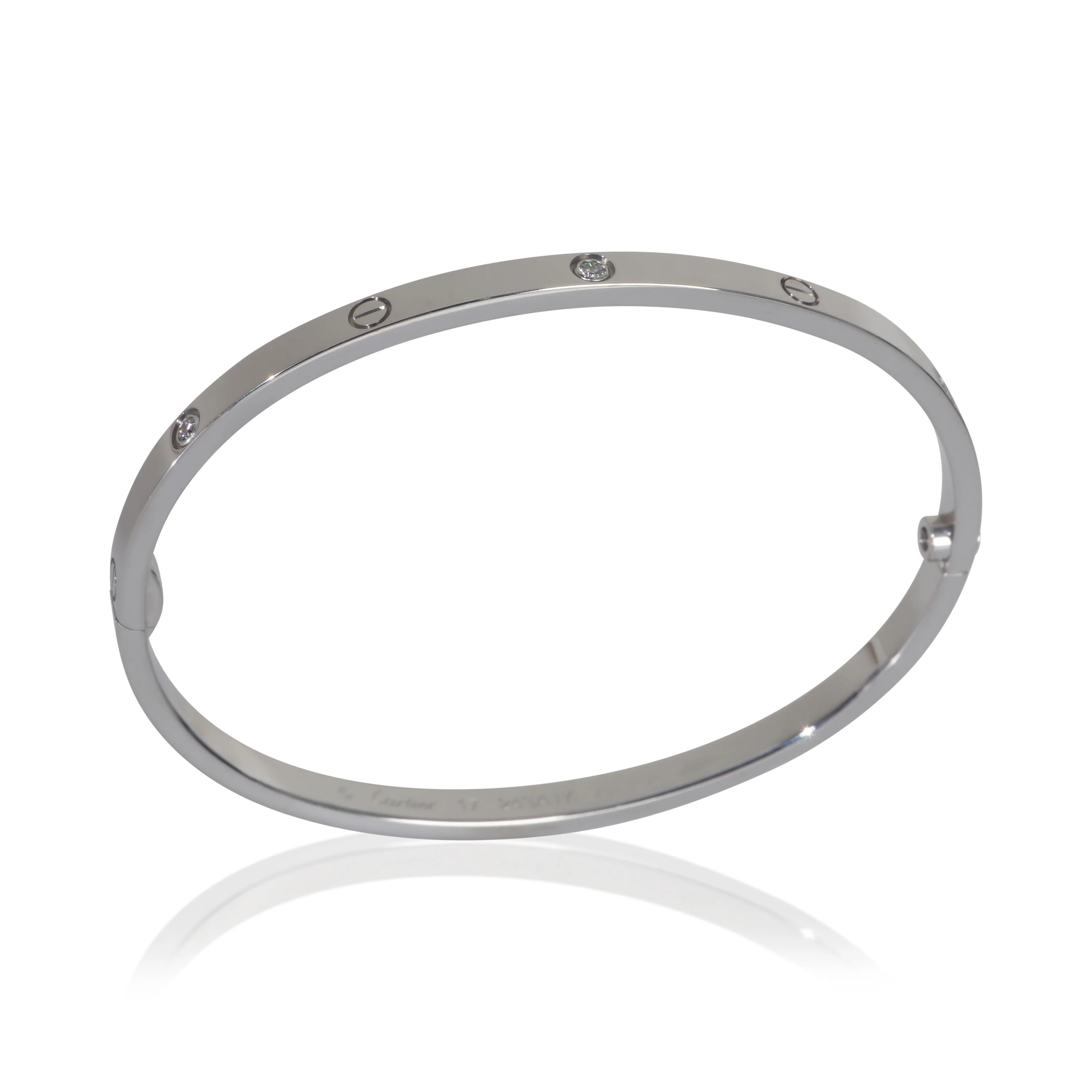 White Gold Diamond Small Model Love Bracelet - Image 6