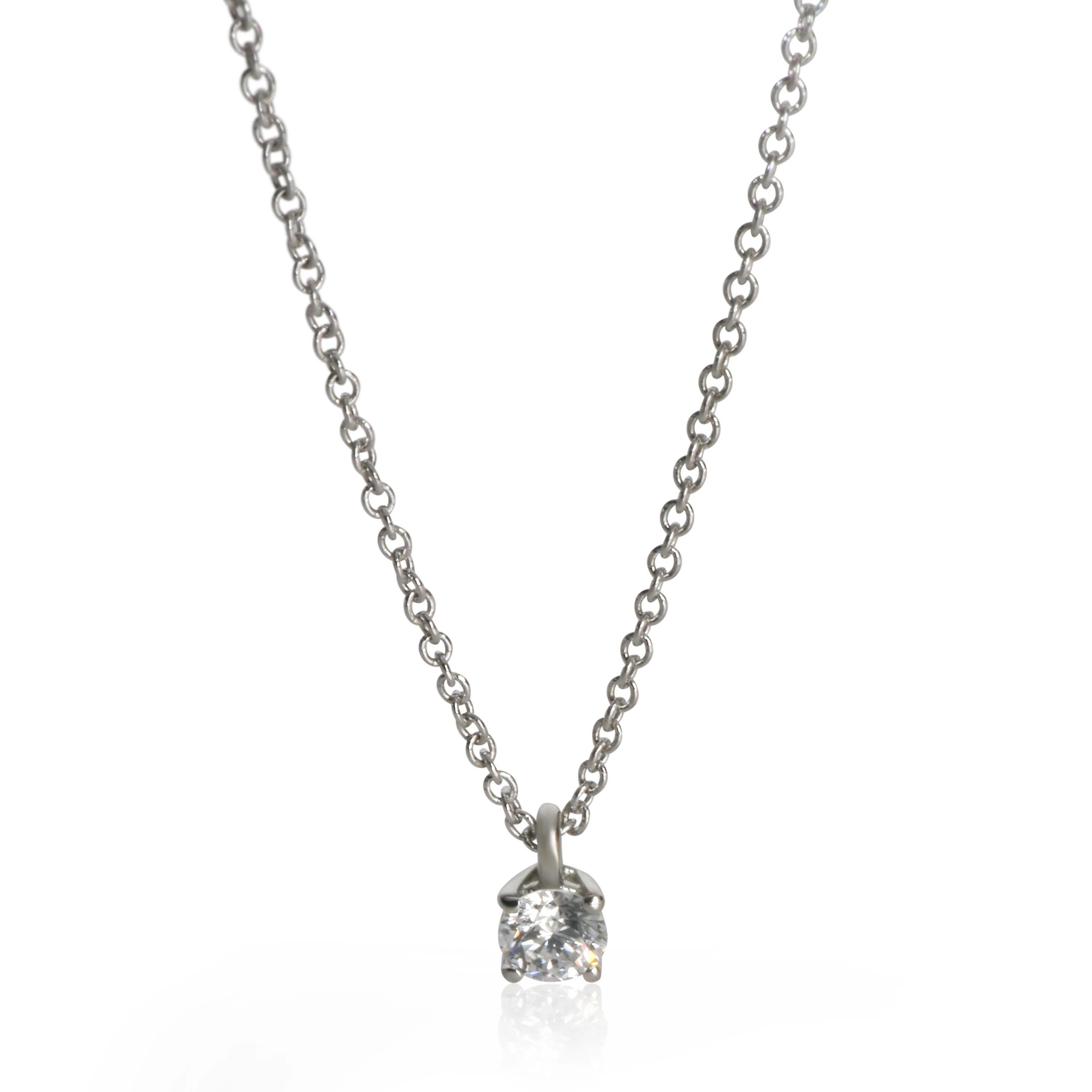Platinum Diamond Solitaire Pendant
