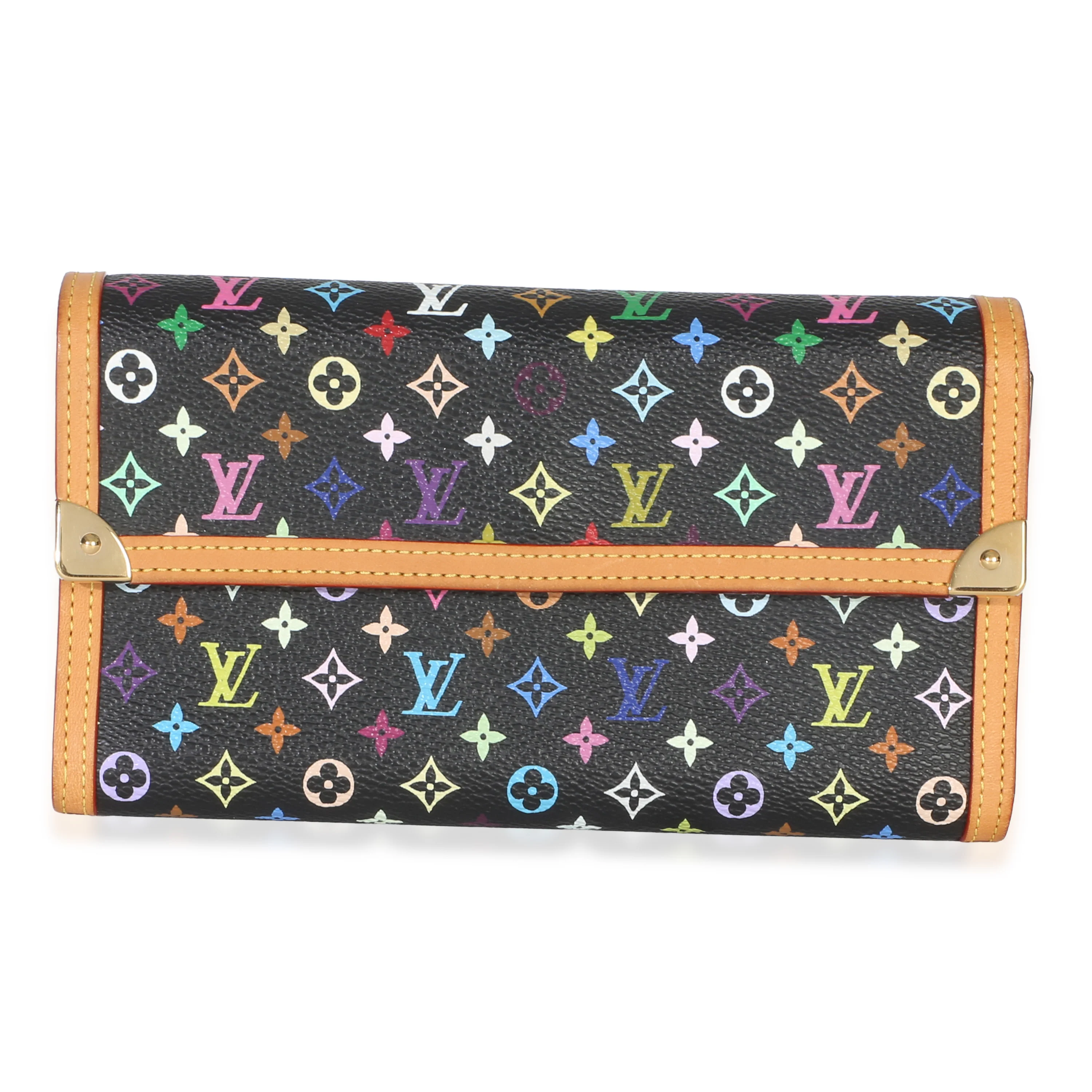 White Monogram Multicolor Canvas International Wallet