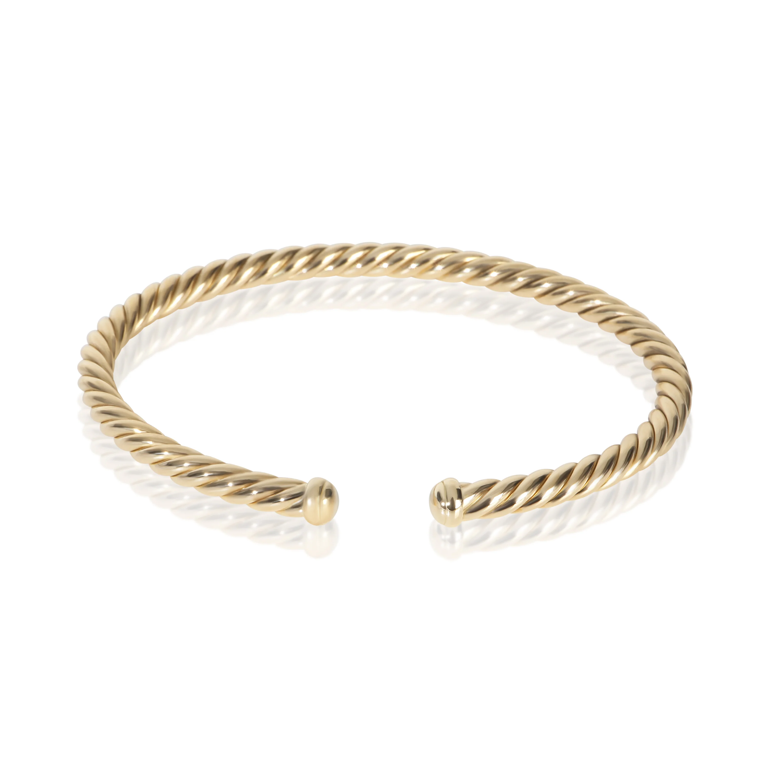 Yellow Gold Cable Flex Bracelet