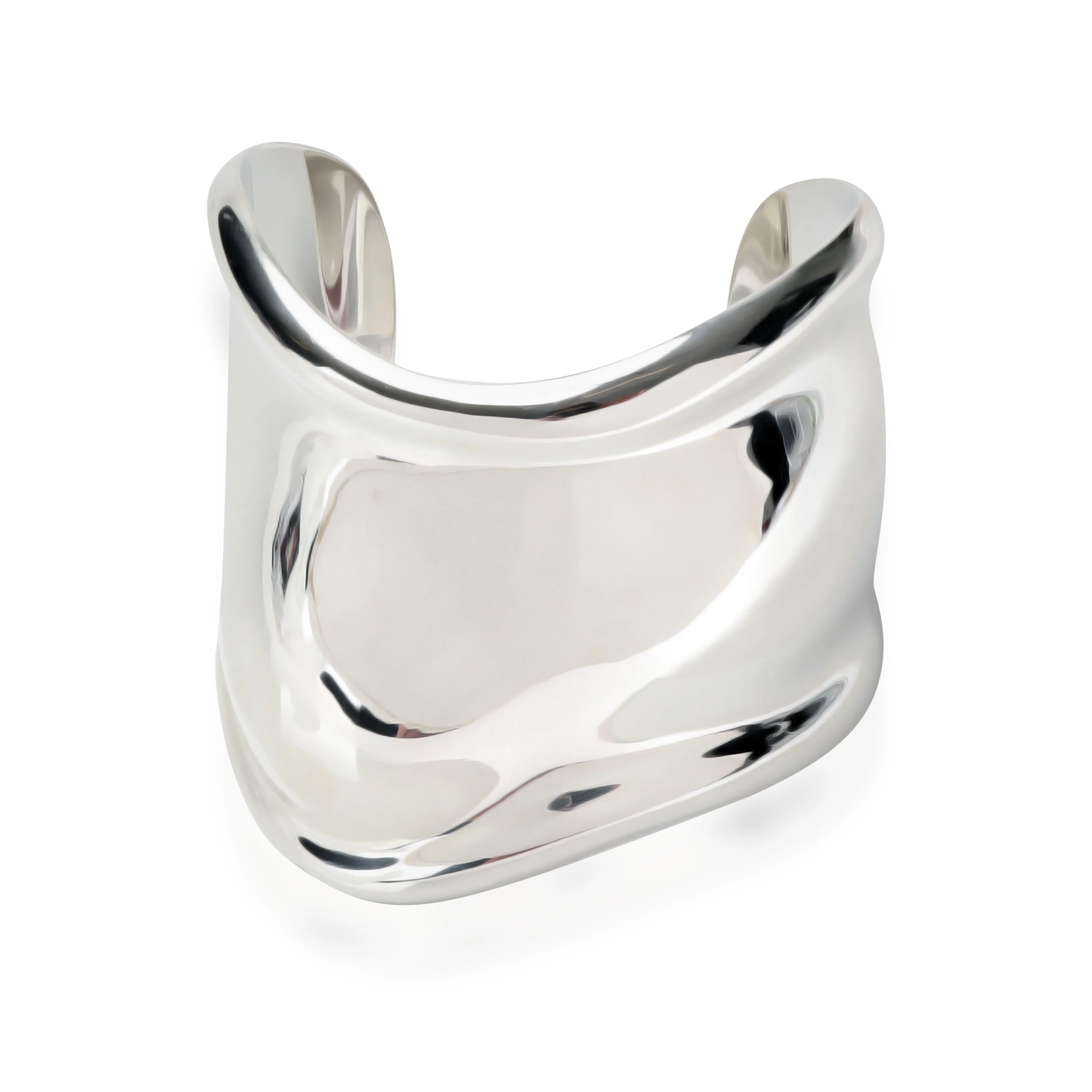 Sterling Silver Right WElsa Peretti Small Model Bone Cuff Bracelet