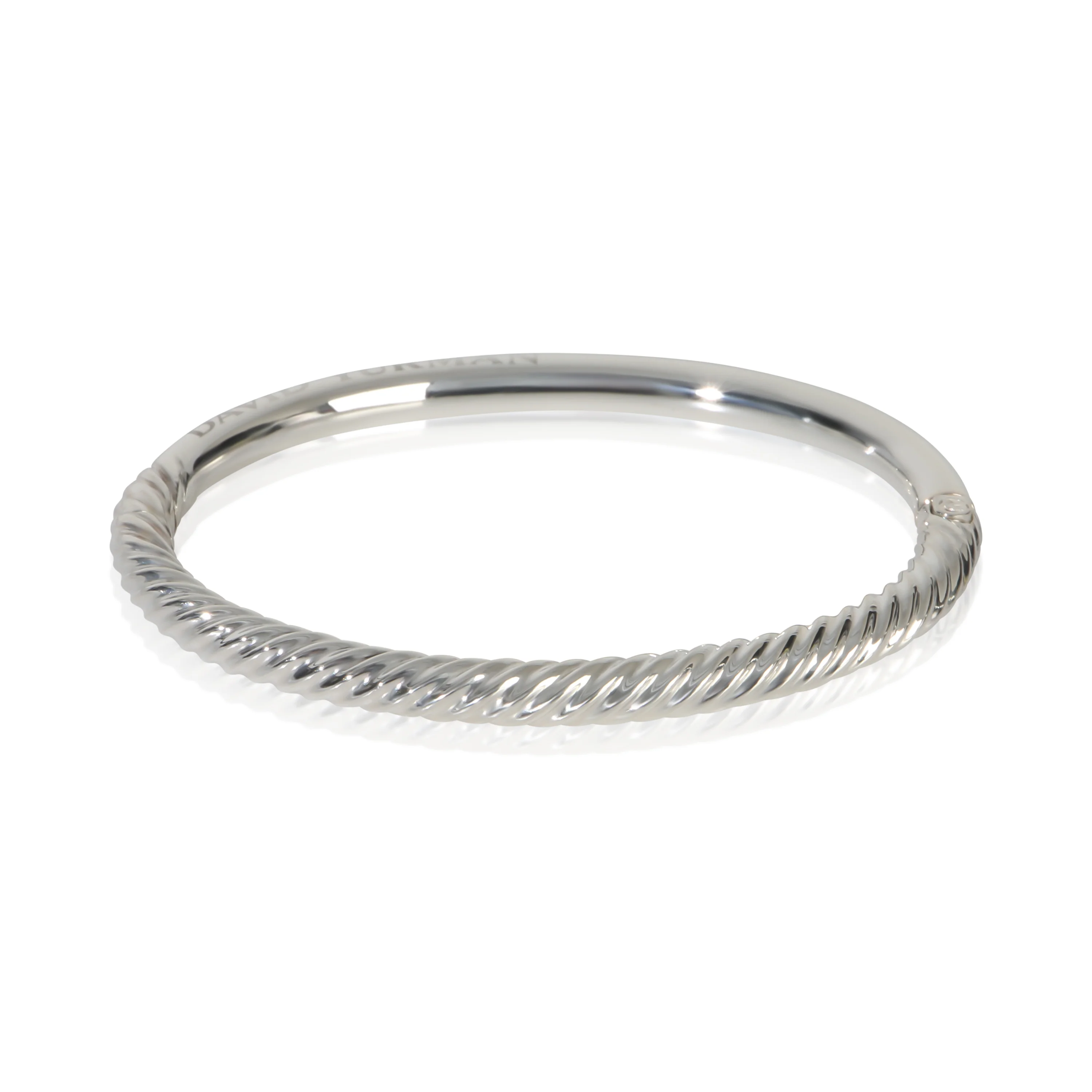 Sterling Silver Cable Hinged Bracelet