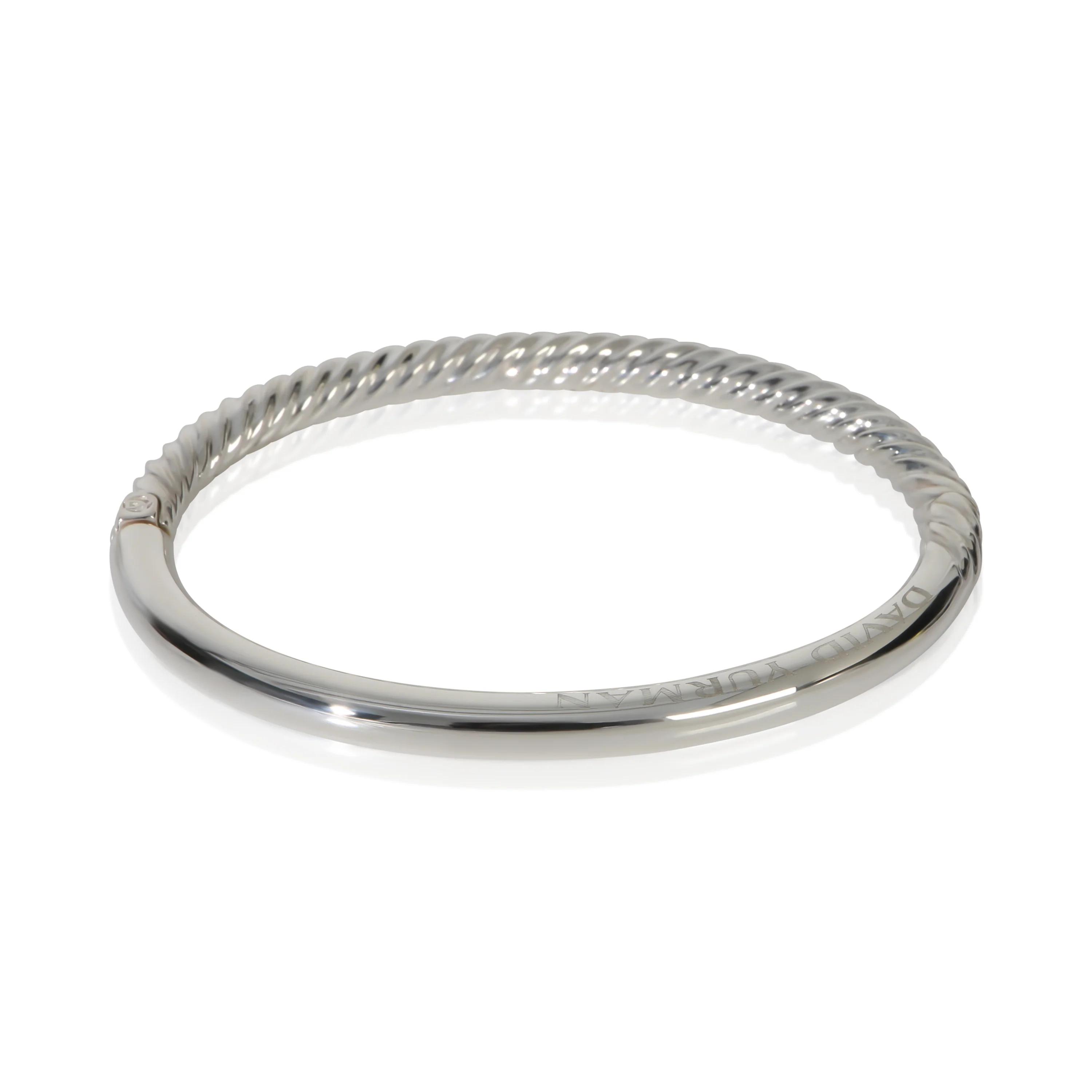 Sterling Silver Cable Hinged Bracelet - Image 3