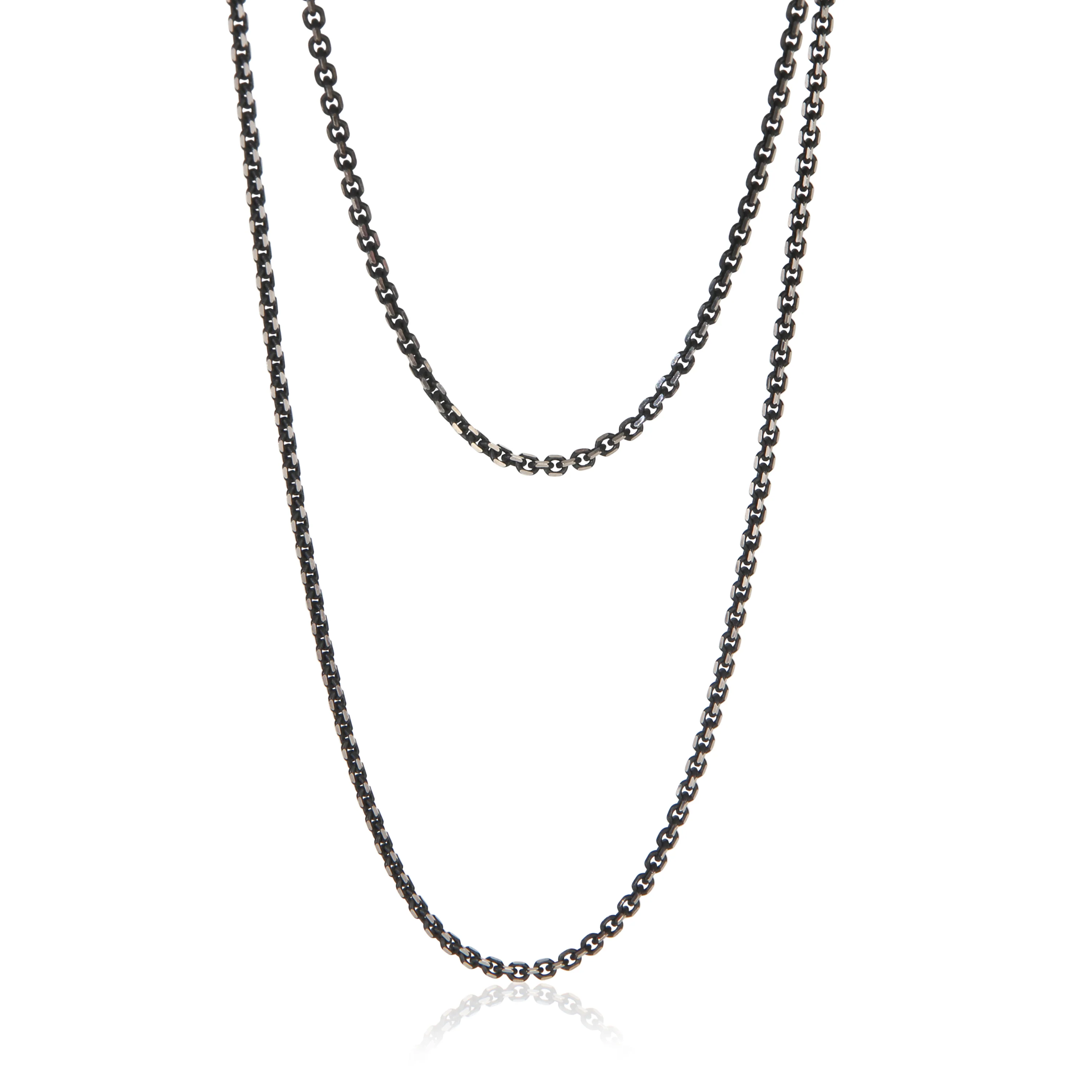 Sterling Silver  Thin Sparkle Chain Necklace