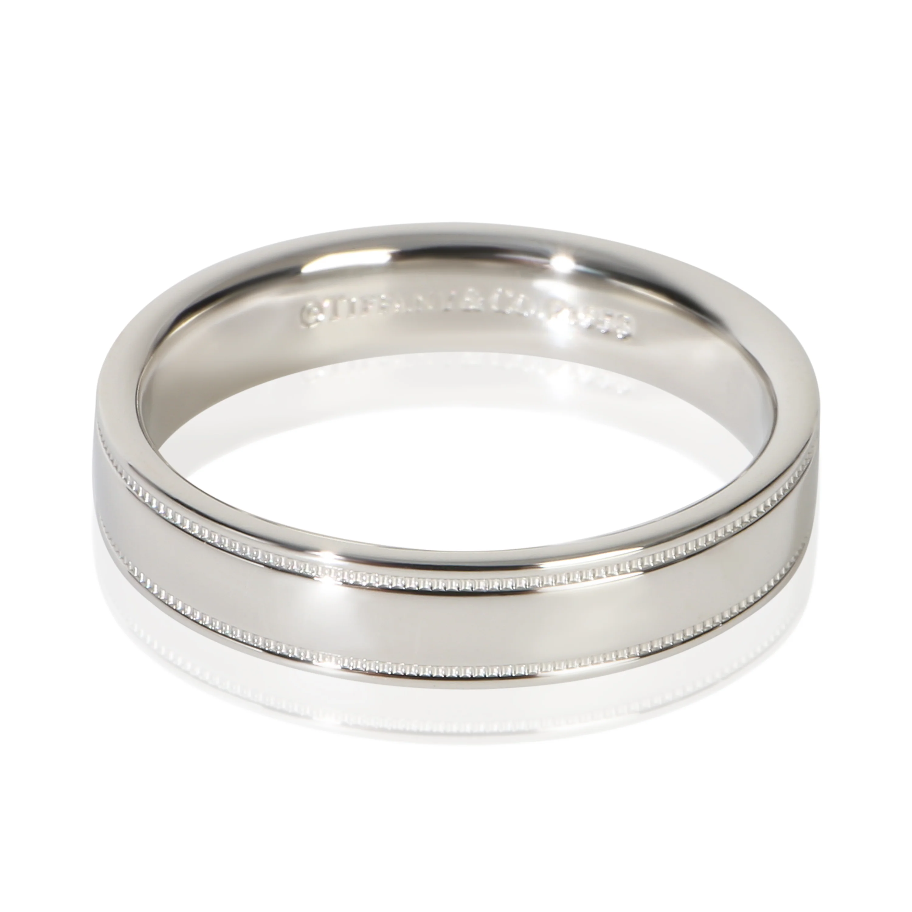 Platinum Double Milgrain Band