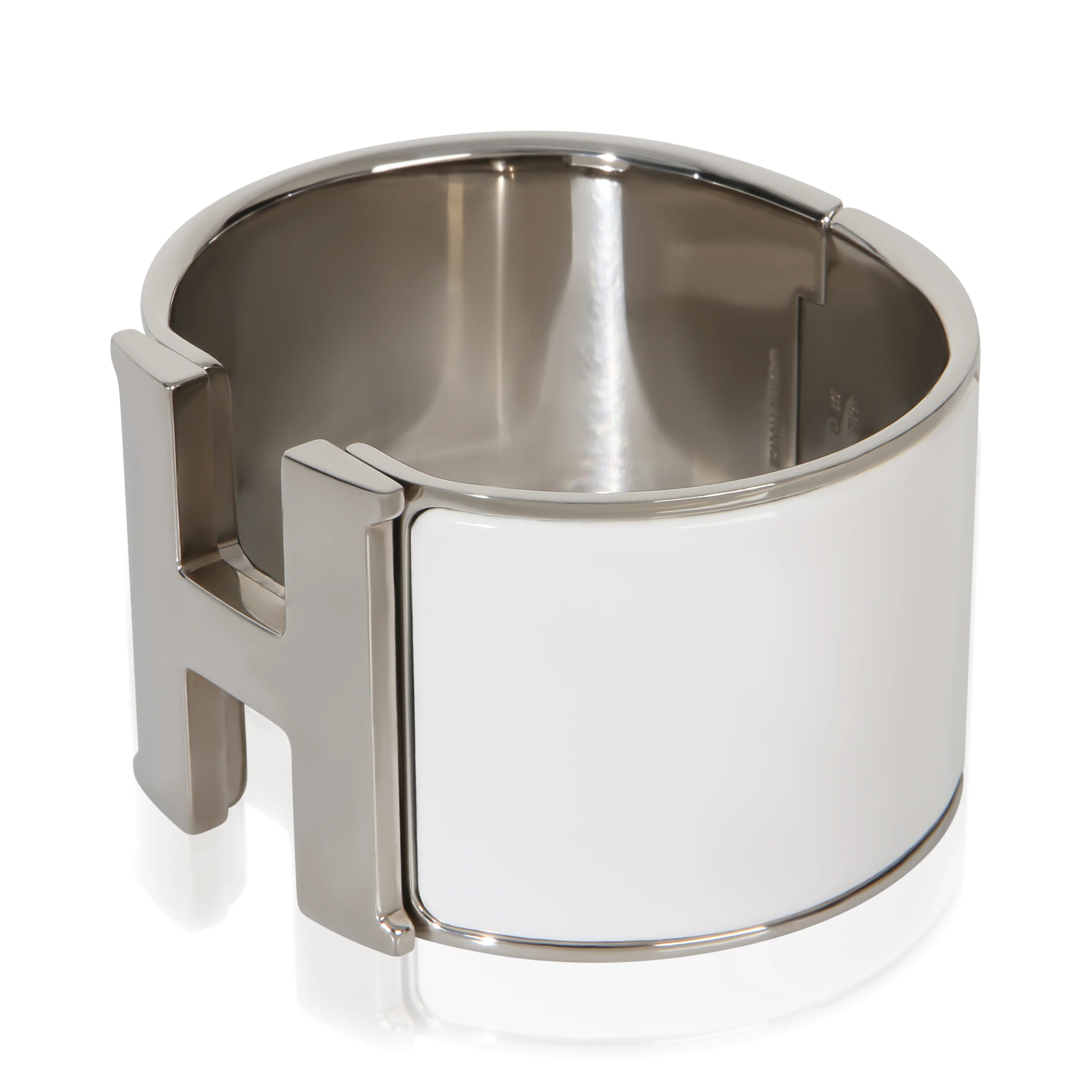 Extra Wide Clic Clac In Blanc Bracelet - Image 2