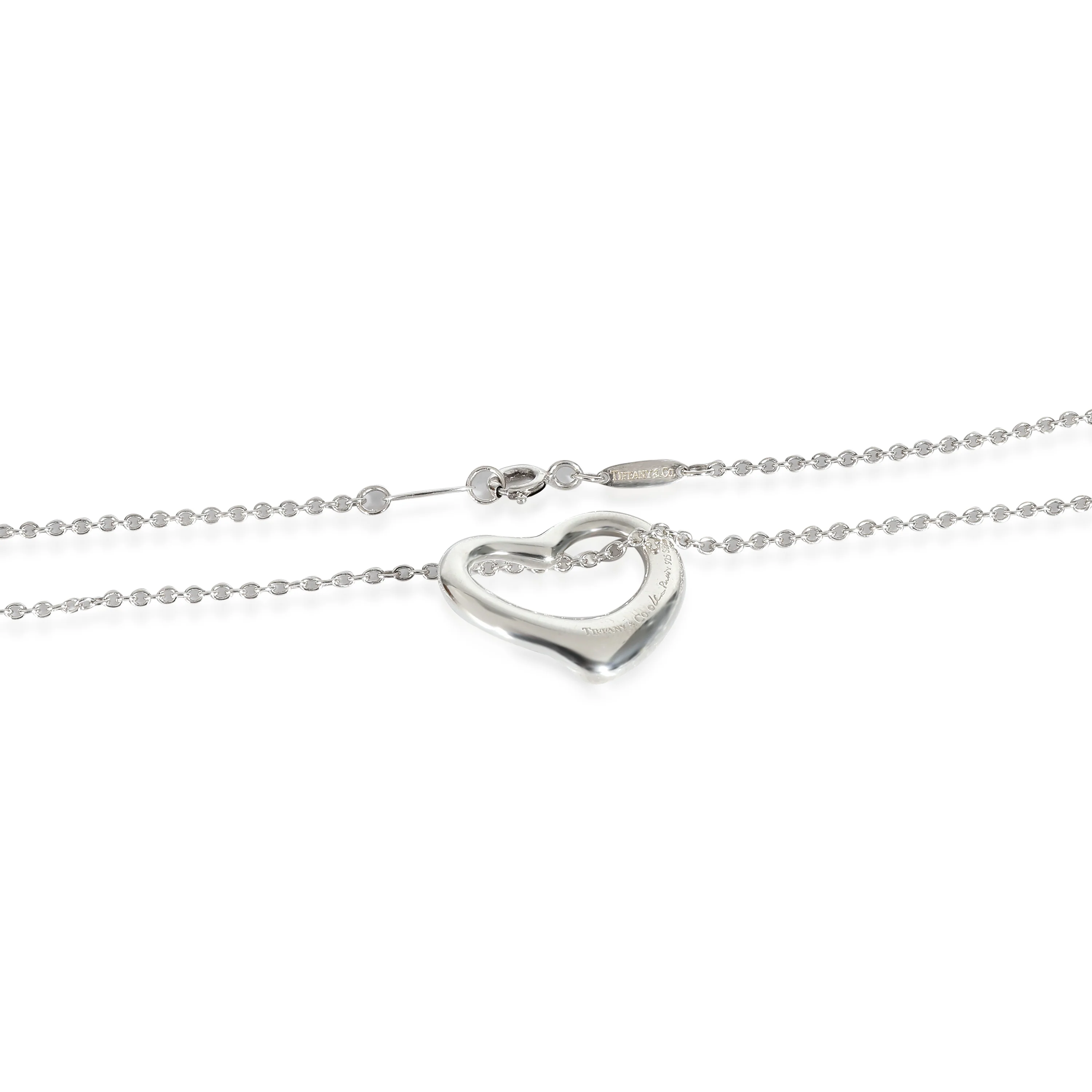 Sterling Silver  Vintage Elsa Peretti Open Heart Pendant - Image 3