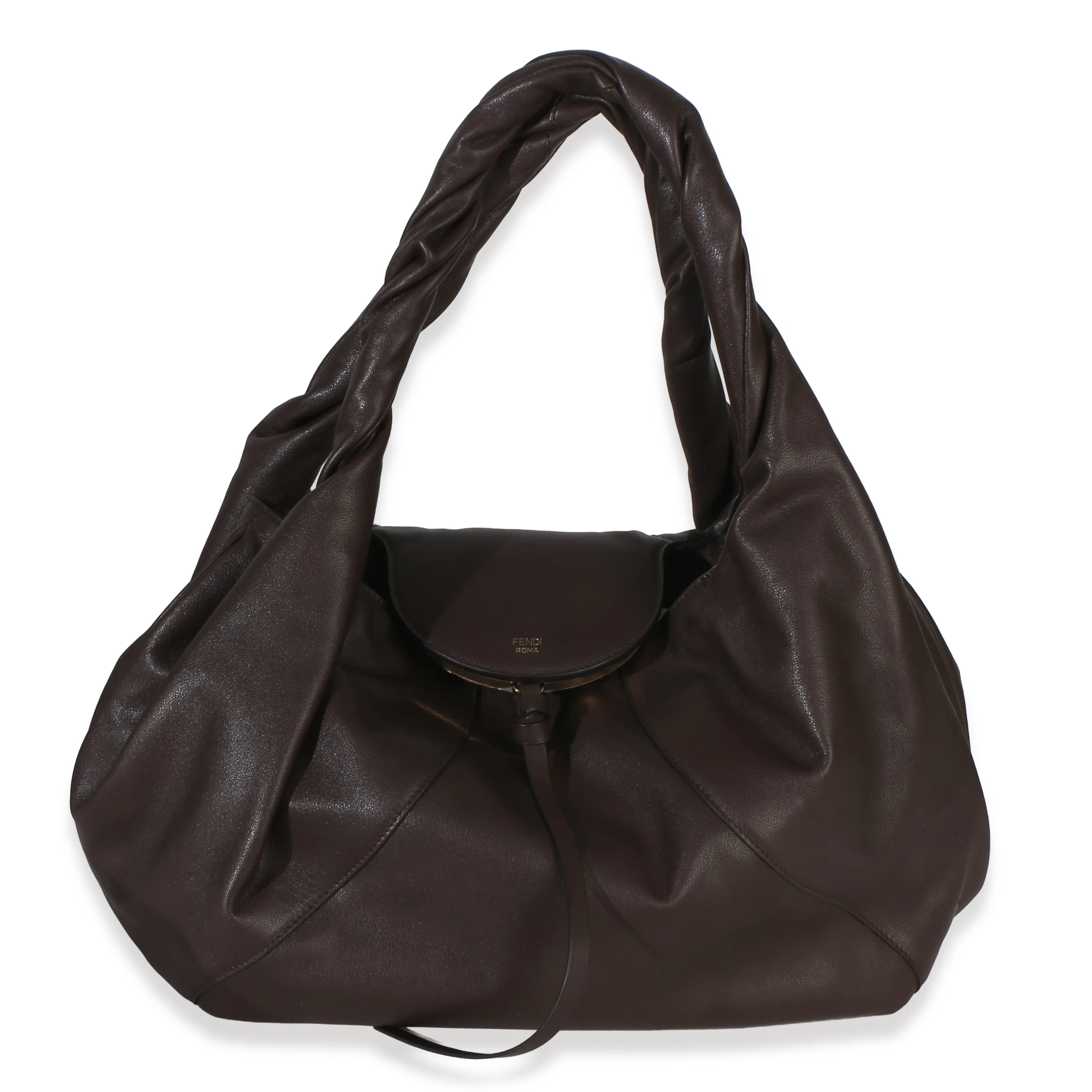 Chocolate Calfskin Large Spy Bag