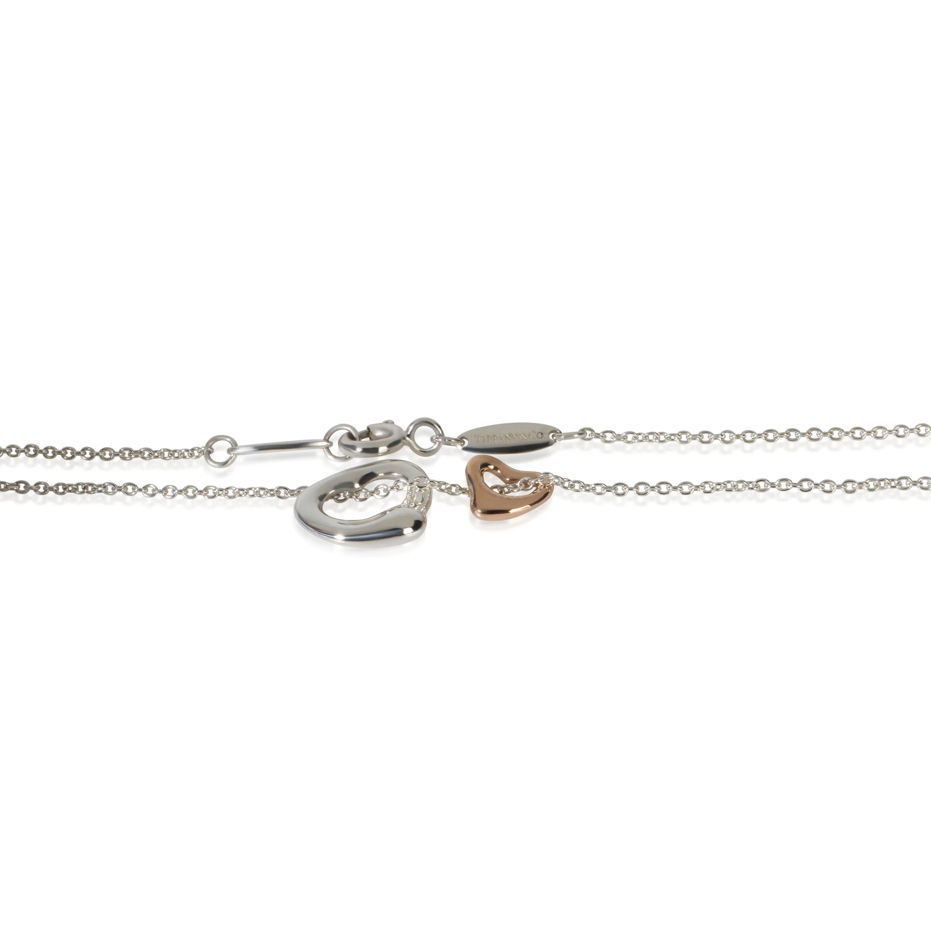 Rose Gold & Sterling Silver Elsa Peretti Open Heart Pendant - Image 2
