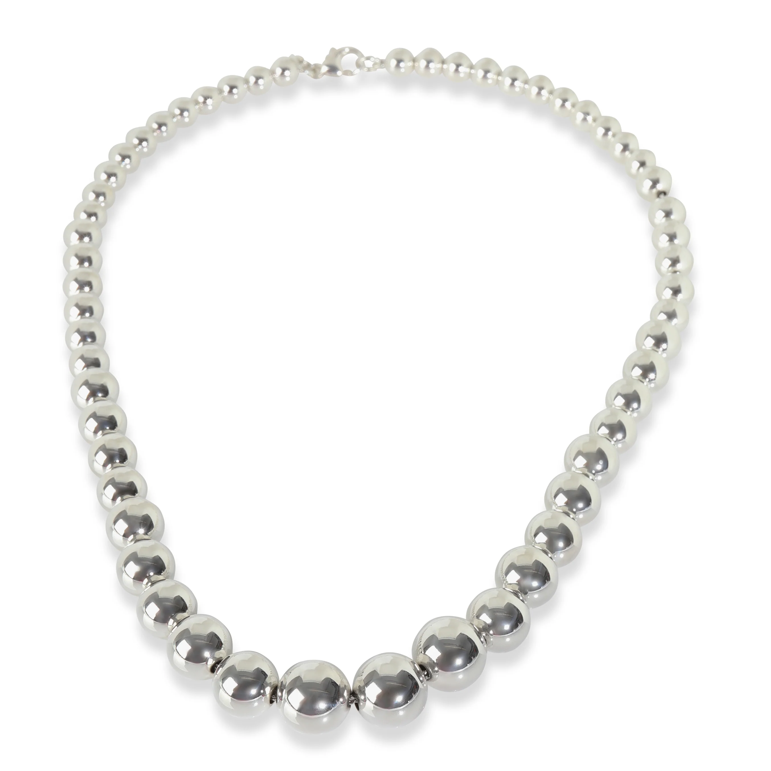 Sterling Silver  Graduating HardWear Ball Necklace - Image 3
