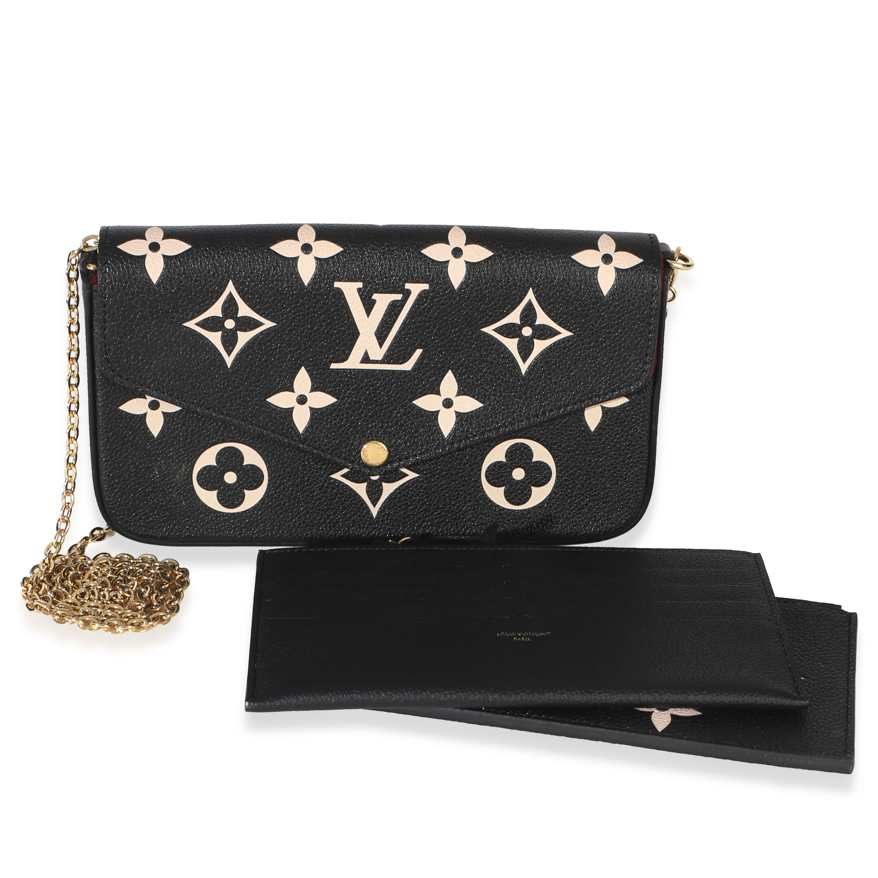 Black Beige Monogram Empreinte Giant Felicie Pochette