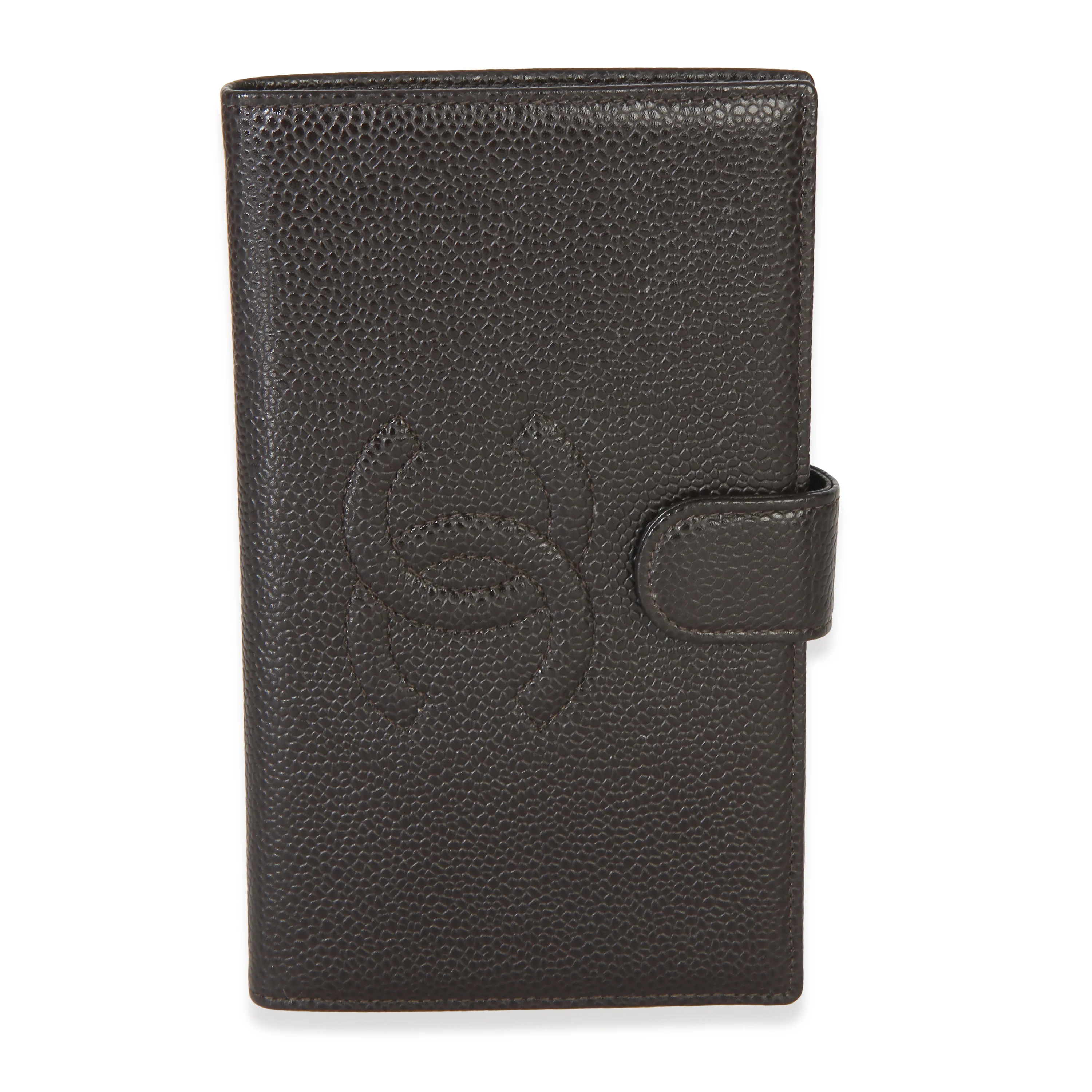 Brown Caviar Timeless CC French Wallet