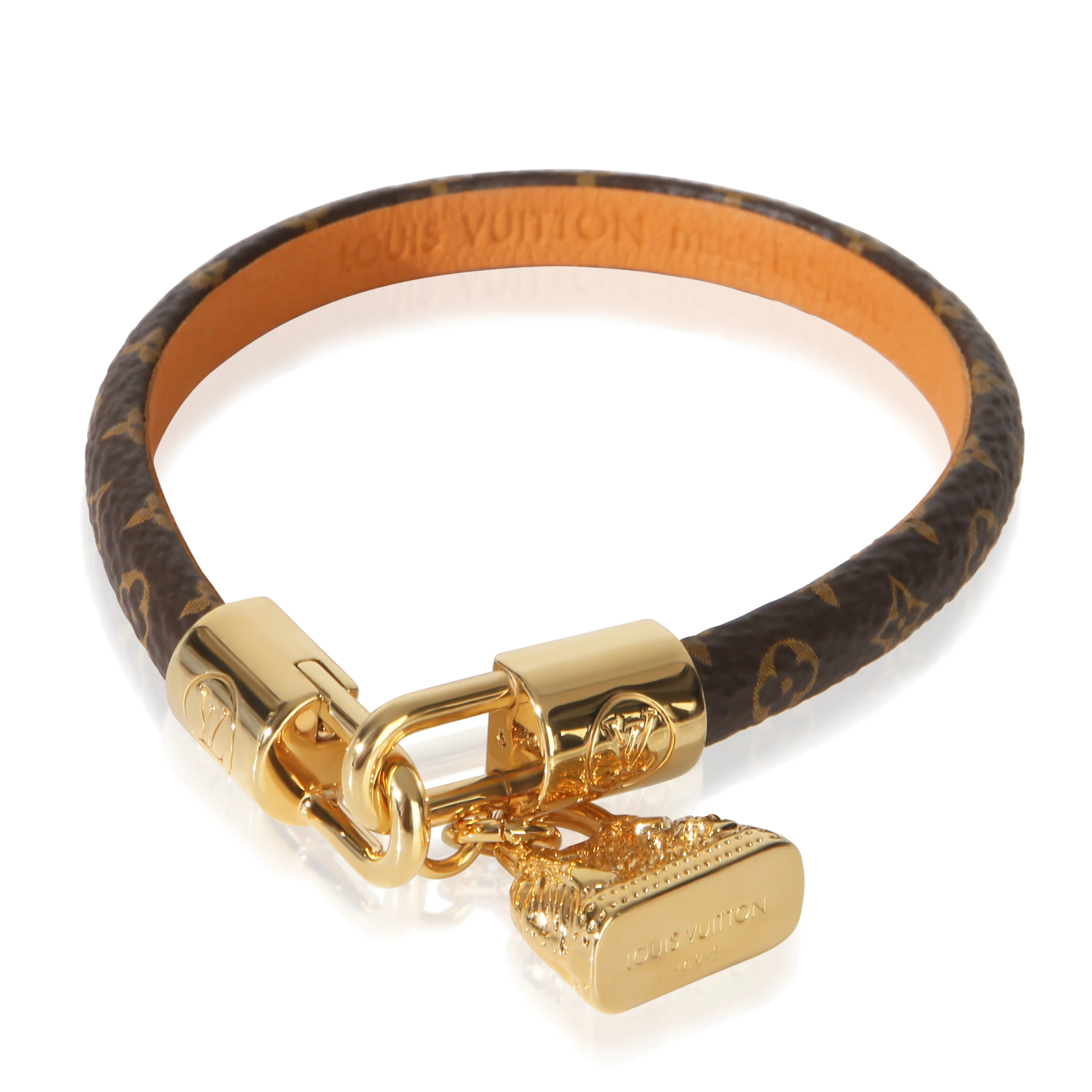 Gold-Plated  Monogram Canvas Alma Bracelet