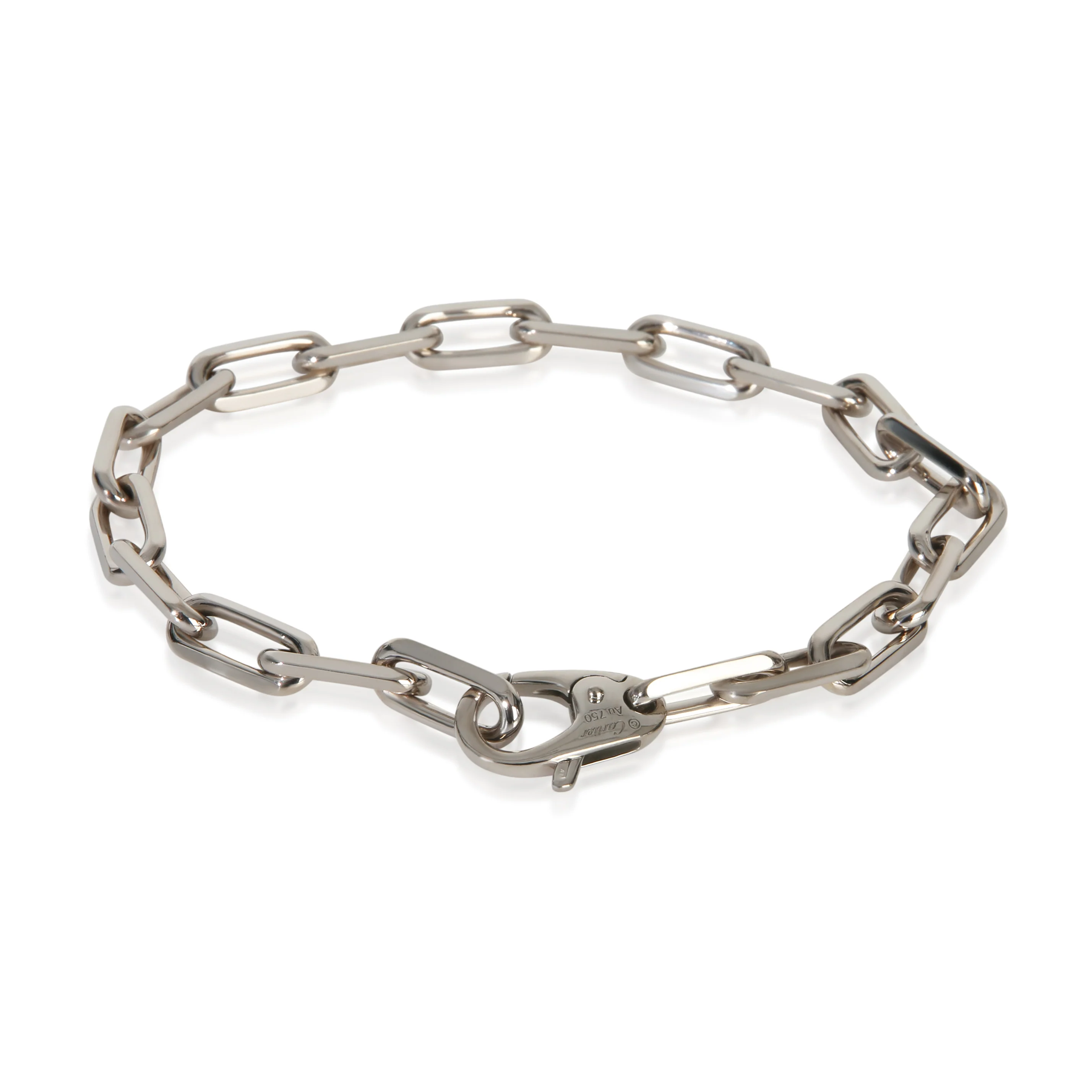White Gold Medium Model Santos Bracelet - Image 3