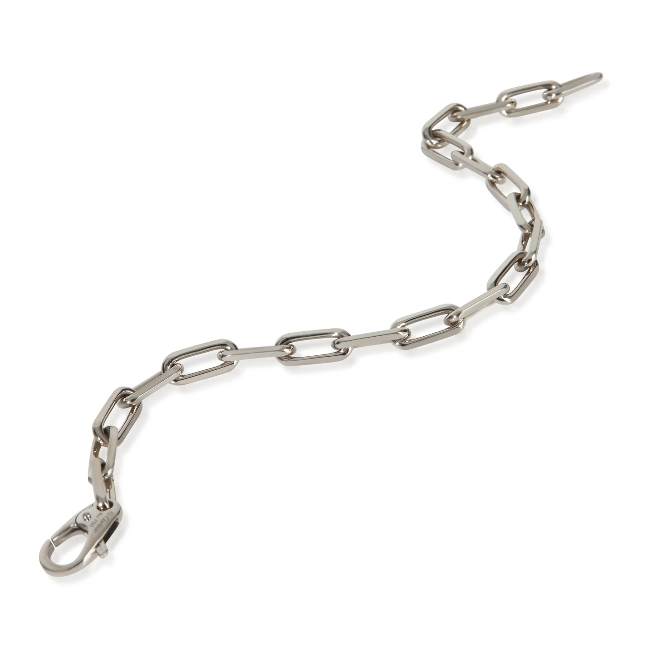 White Gold Medium Model Santos Bracelet - Image 4