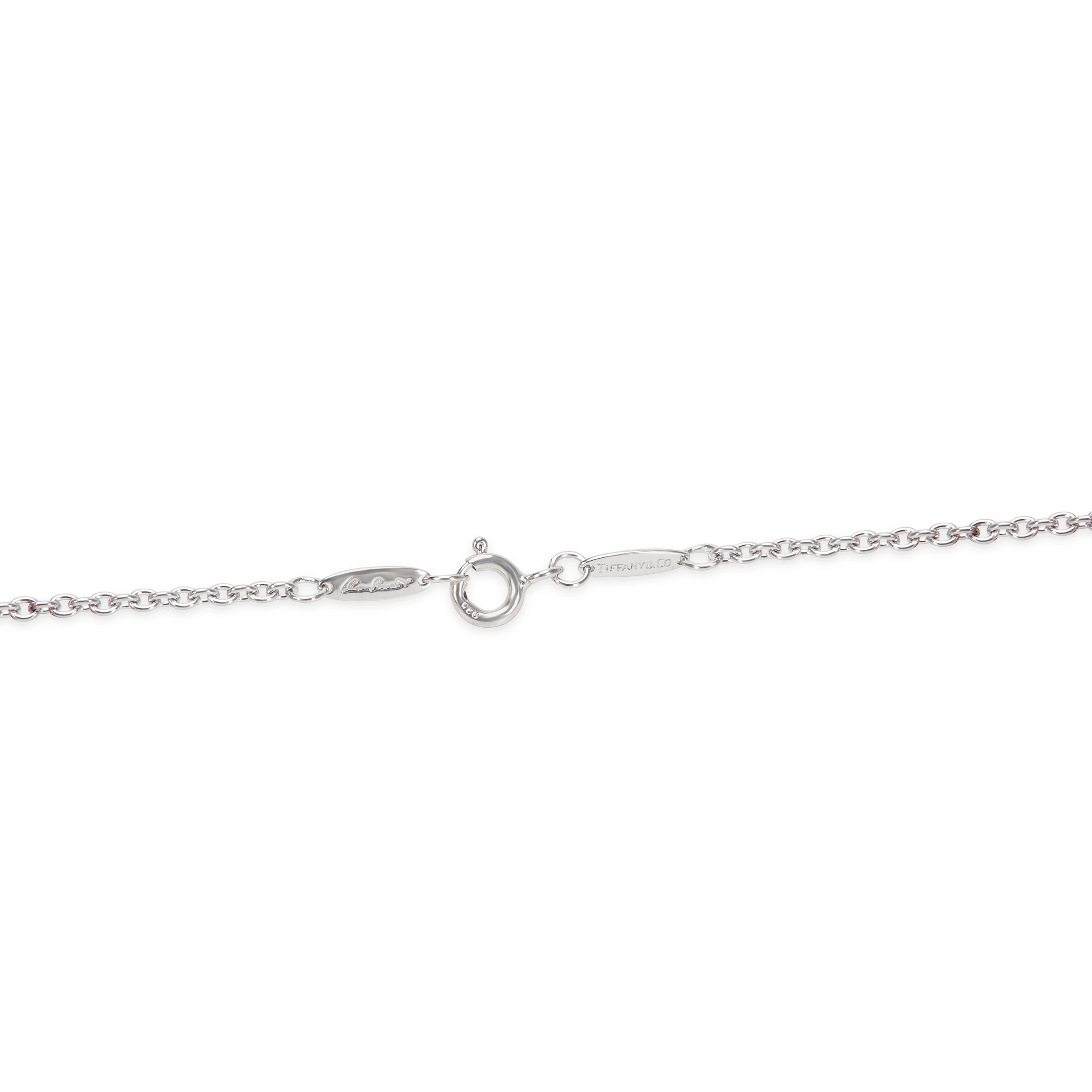 Sterling Silver Pearl Elsa Peretti Open Heart Lariat Necklace - Image 3