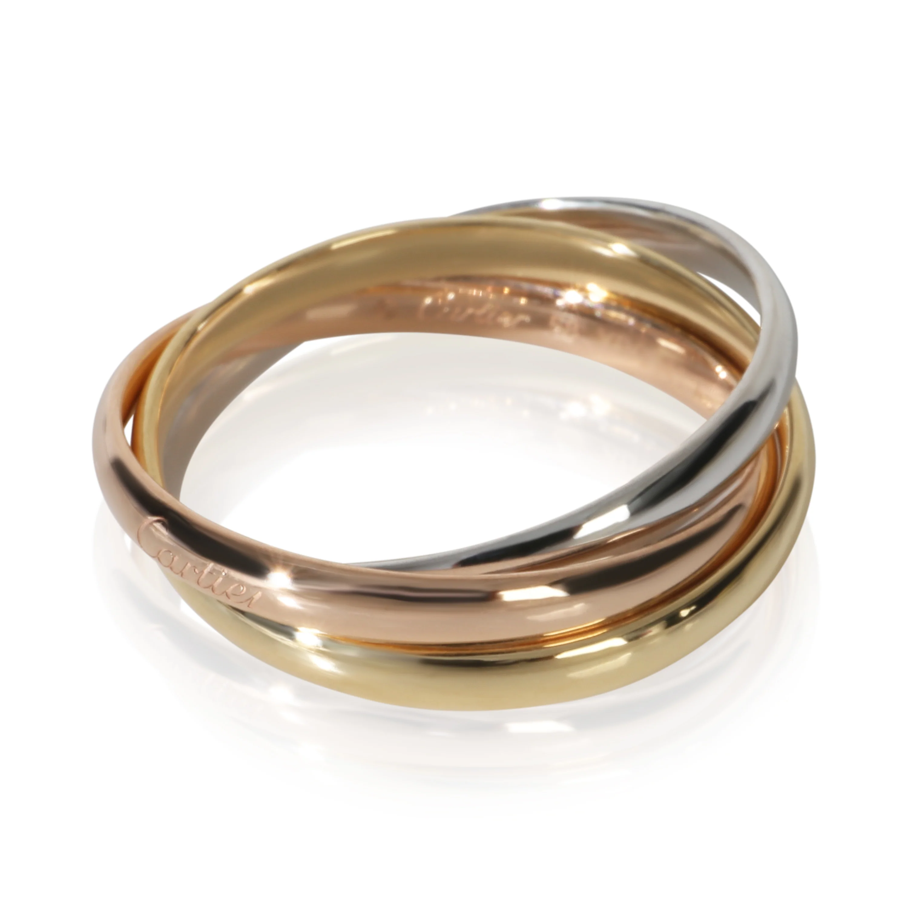 3-Tone Gold  Small Model Trinity Ring - Image 3
