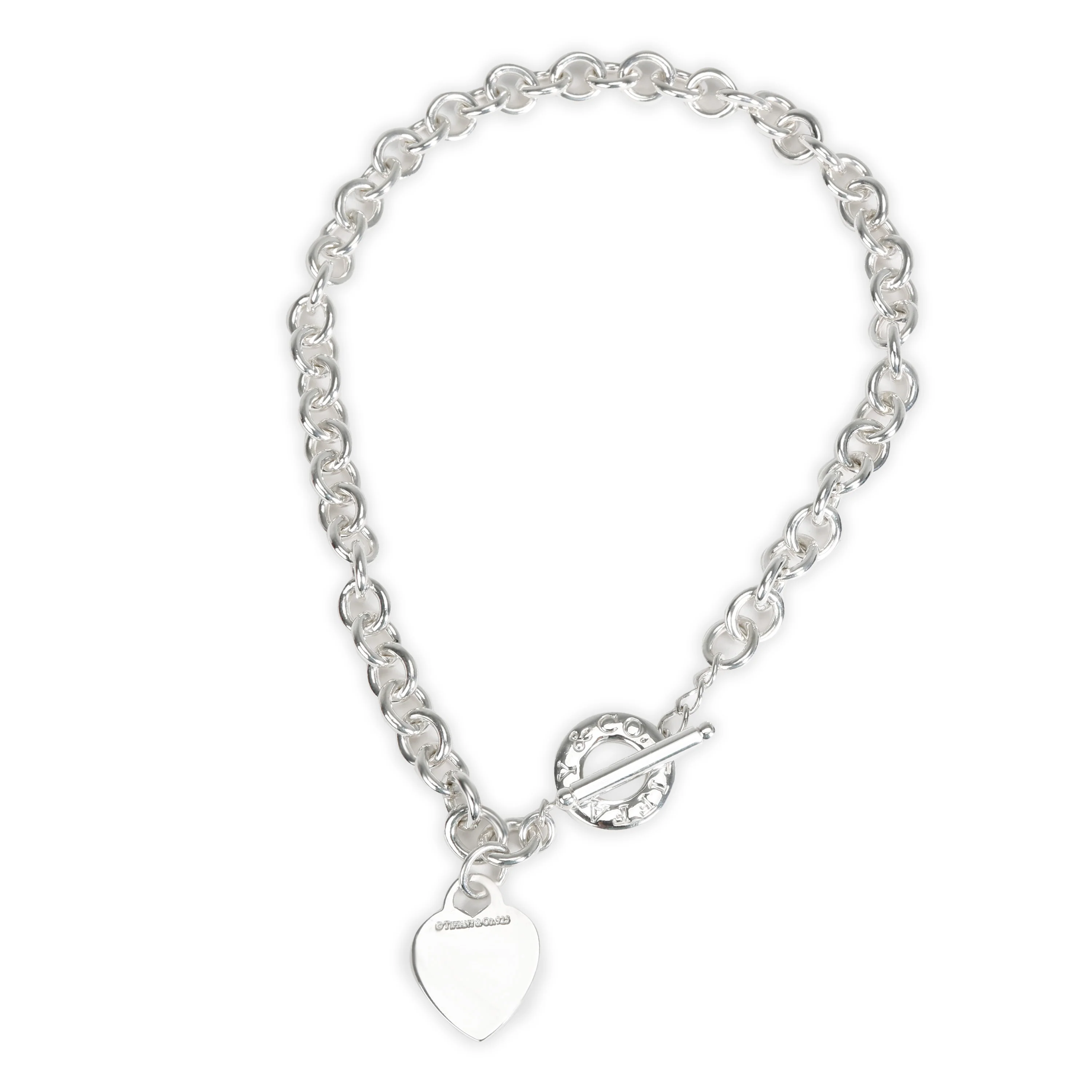 Sterling Silver  Heart Tag Necklace - Image 2