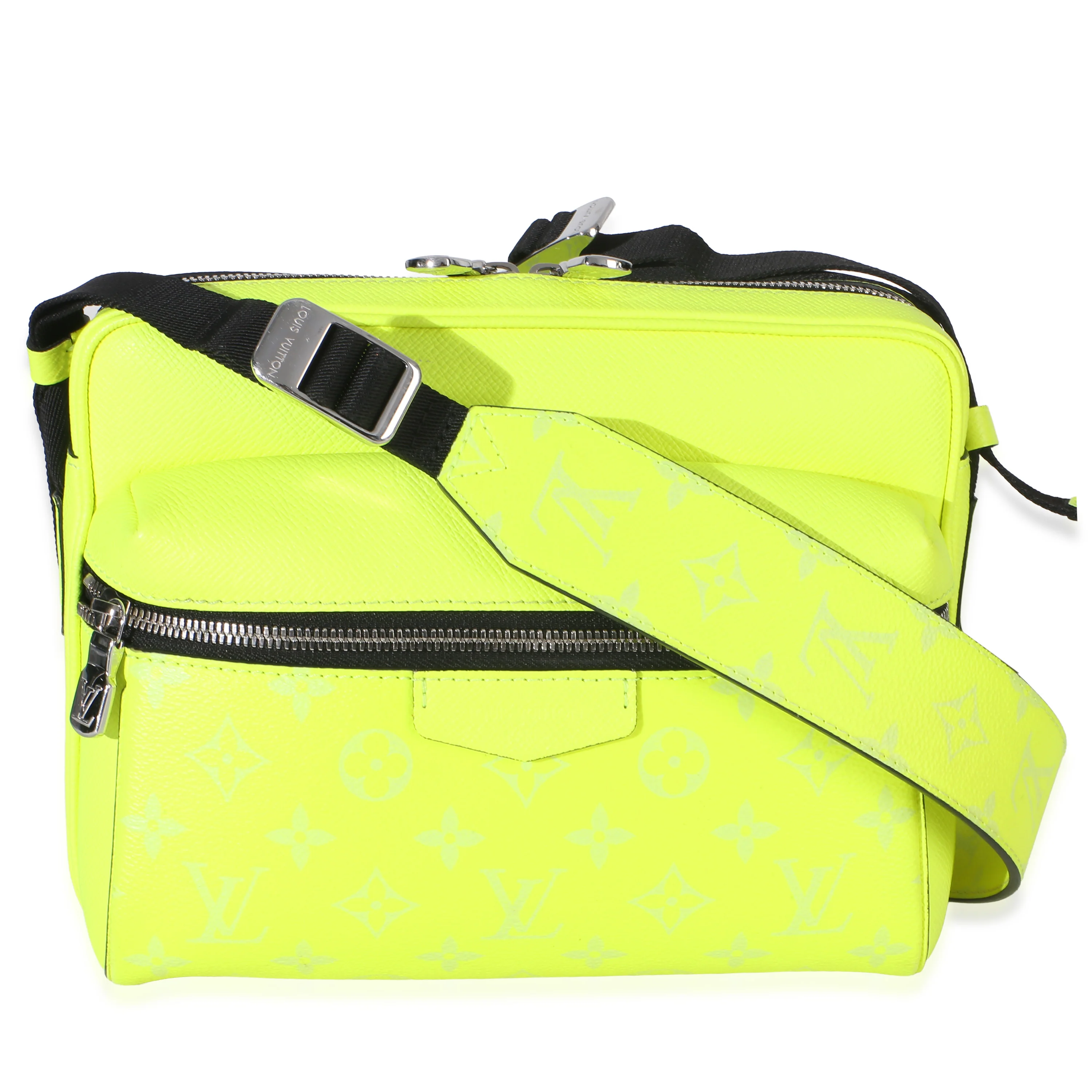 Neon Yellow Monogram Taigarama Canvas Outdoor Messenger