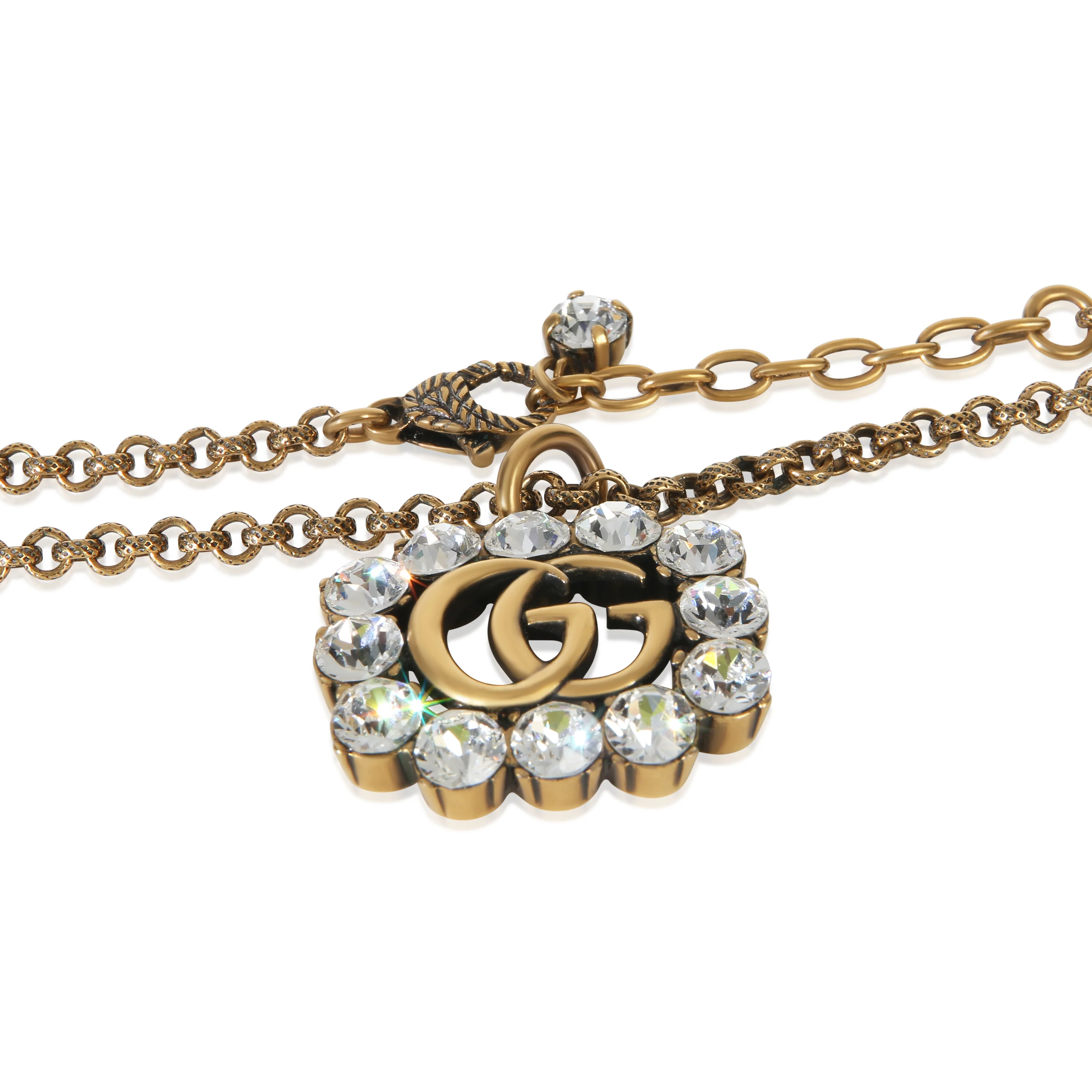Gold-Plated  Crystal Double G Pendant - Image 2