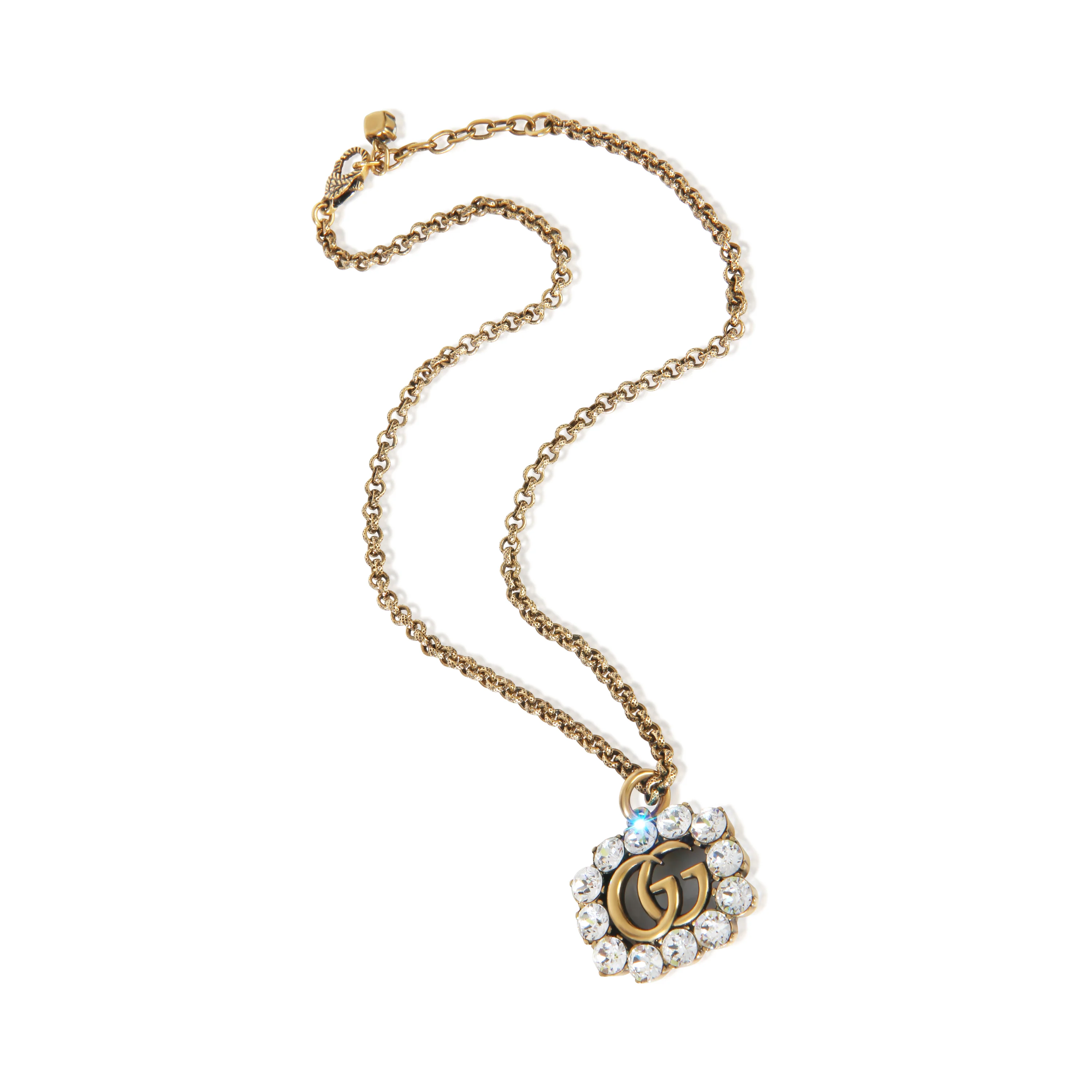 Gold-Plated  Crystal Double G Pendant - Image 3