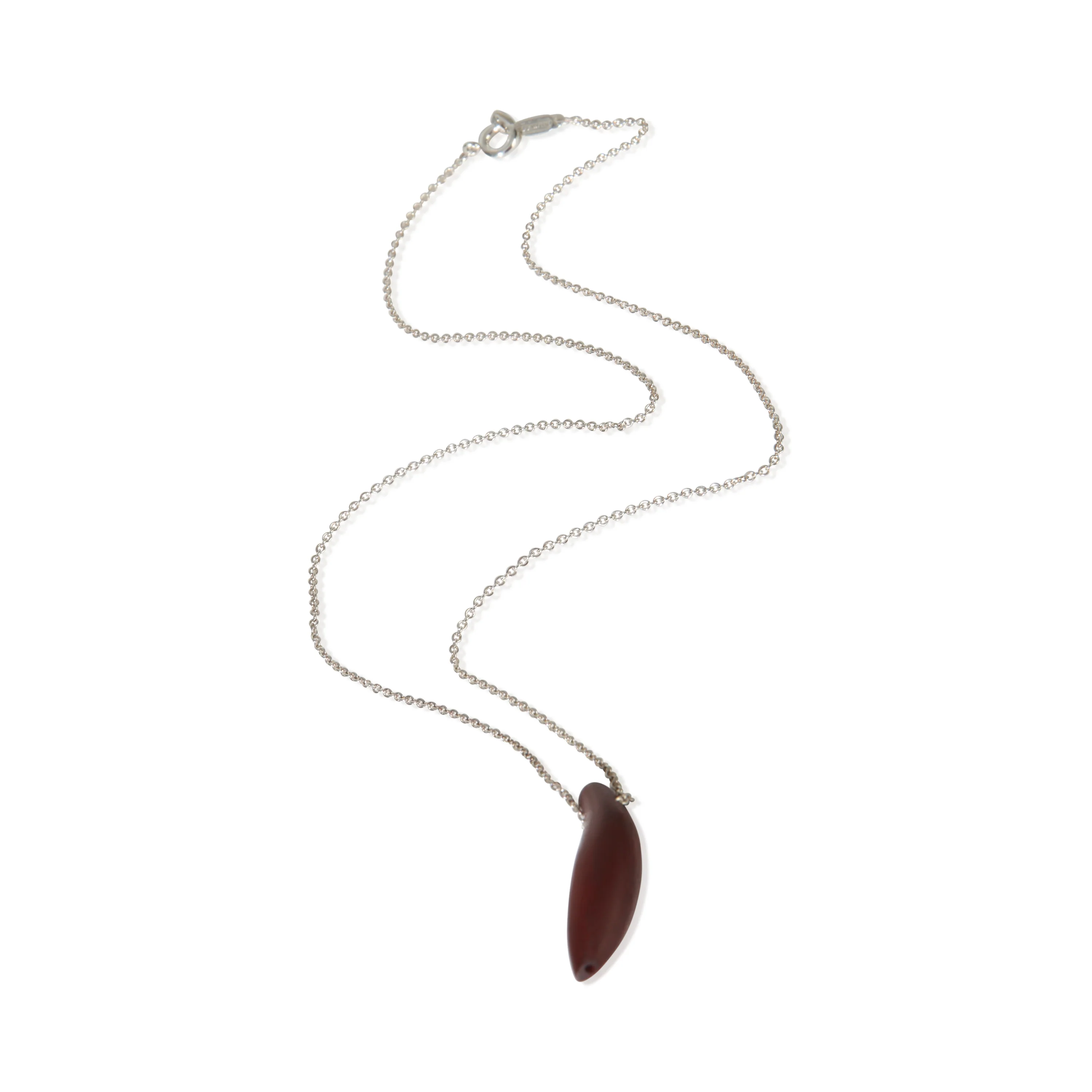 Sterling Silver  Frank Gehry Wood Fish Pendant - Image 3