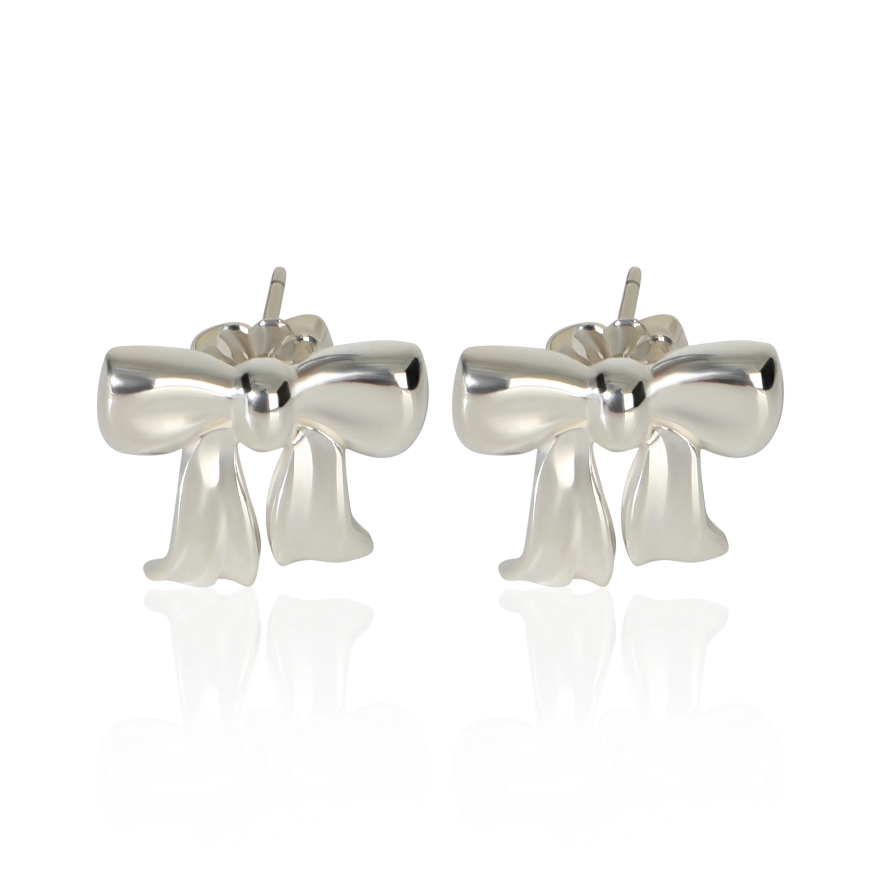 Sterling Silver  Vintage Bow Earrings