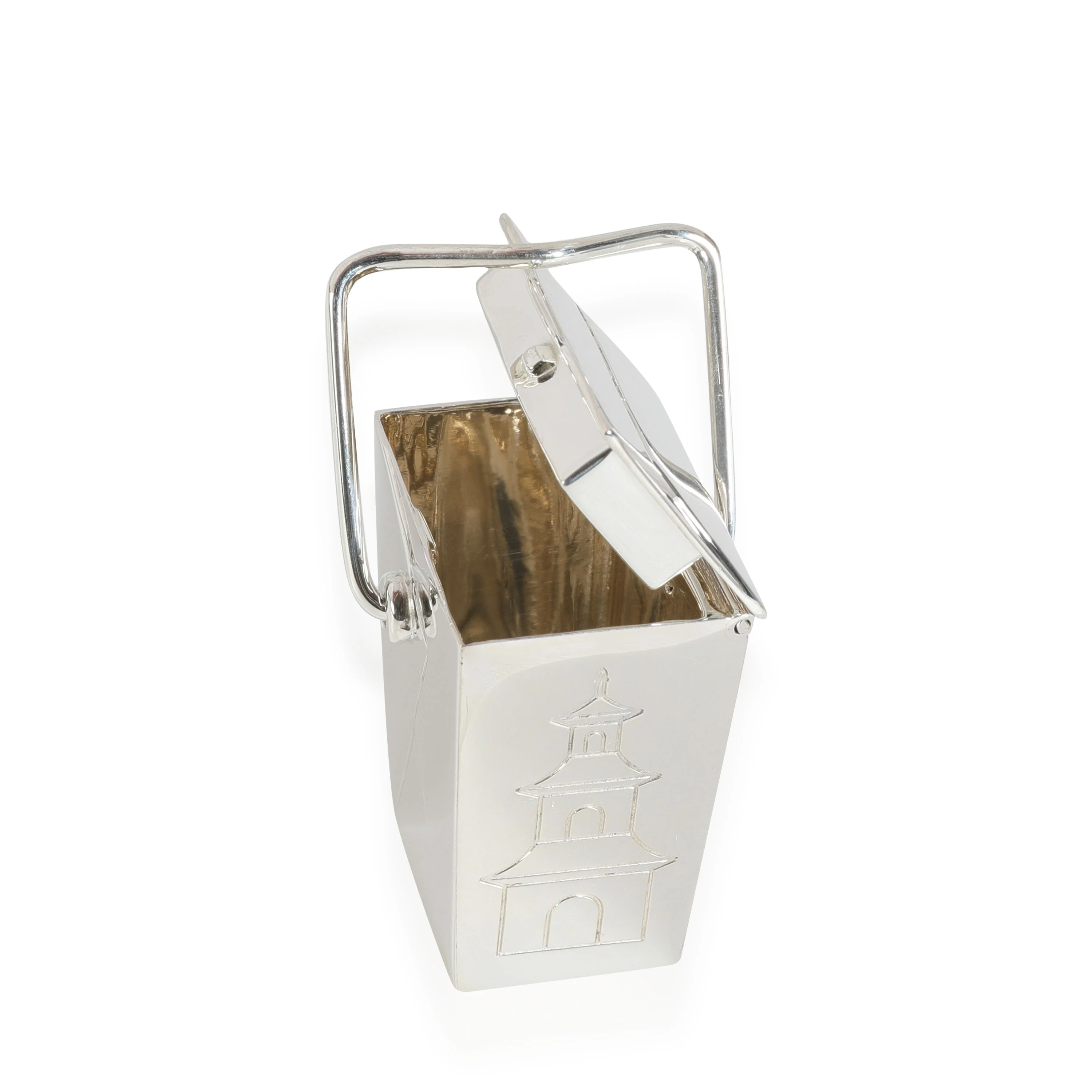 Sterling Silver  Chinese Food Pill Box - Image 3