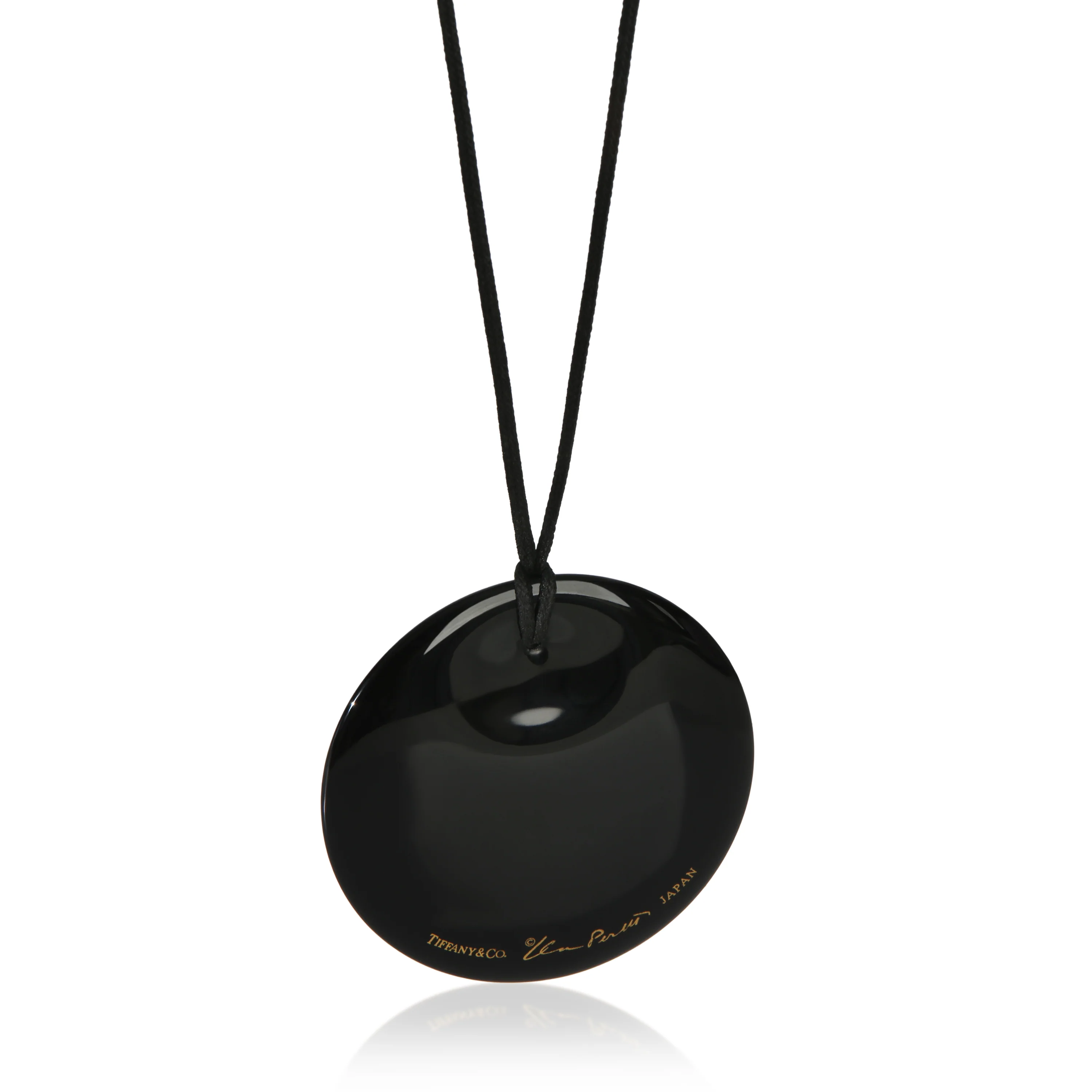 Wood & Lacquer Elsa Peretti Round Disc Pendant