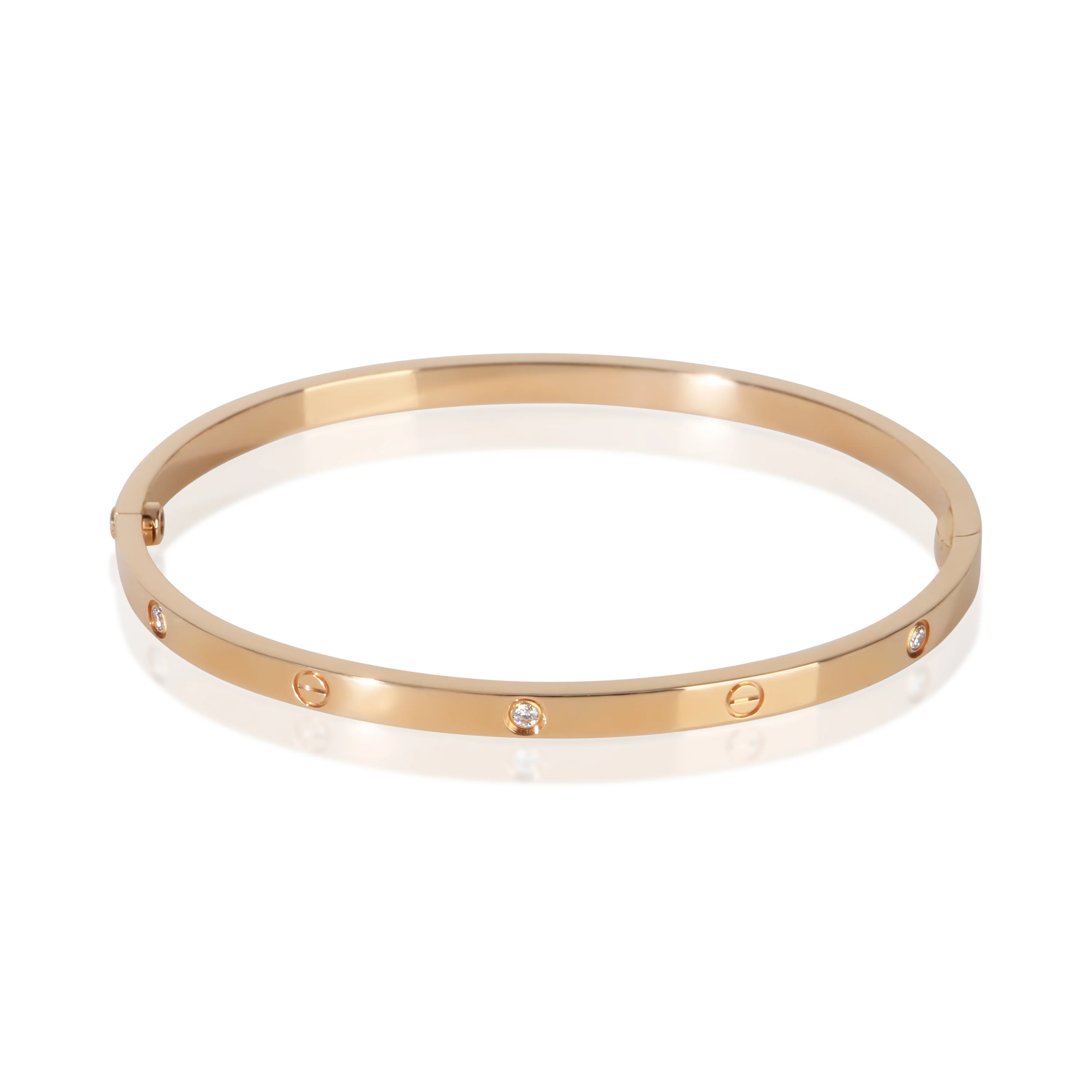 Rose Gold Diamond Small Model Love Bracelet - Image 2