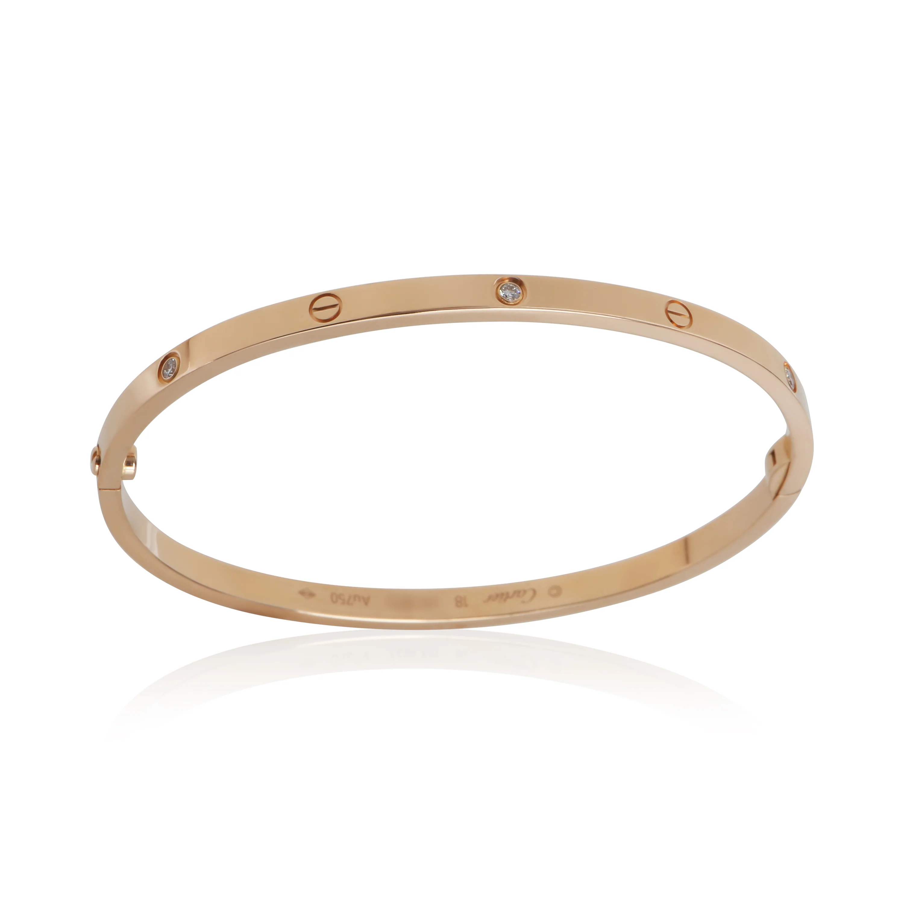Rose Gold Diamond Small Model Love Bracelet - Image 4