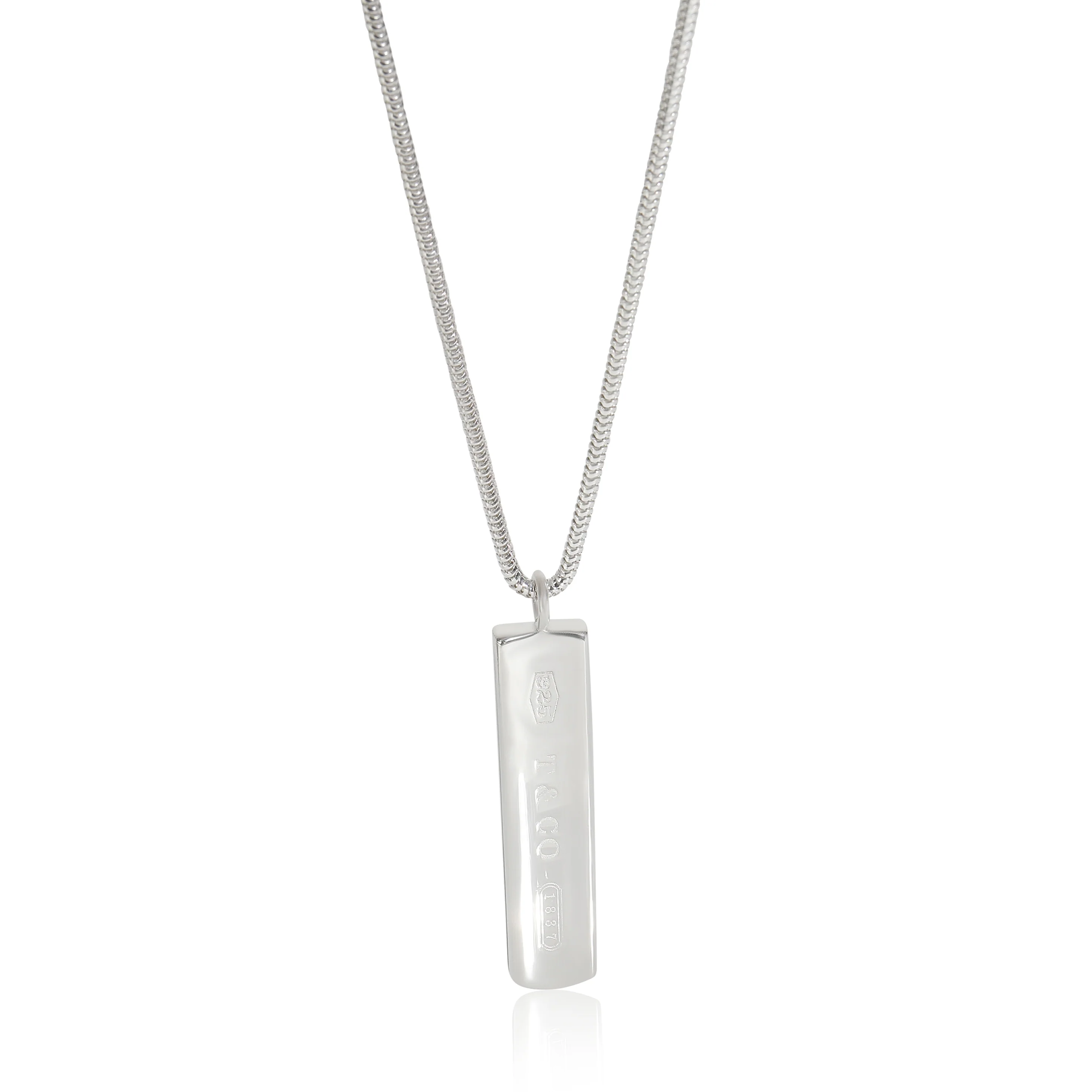 Sterling Silver  1837 Bar Pendant