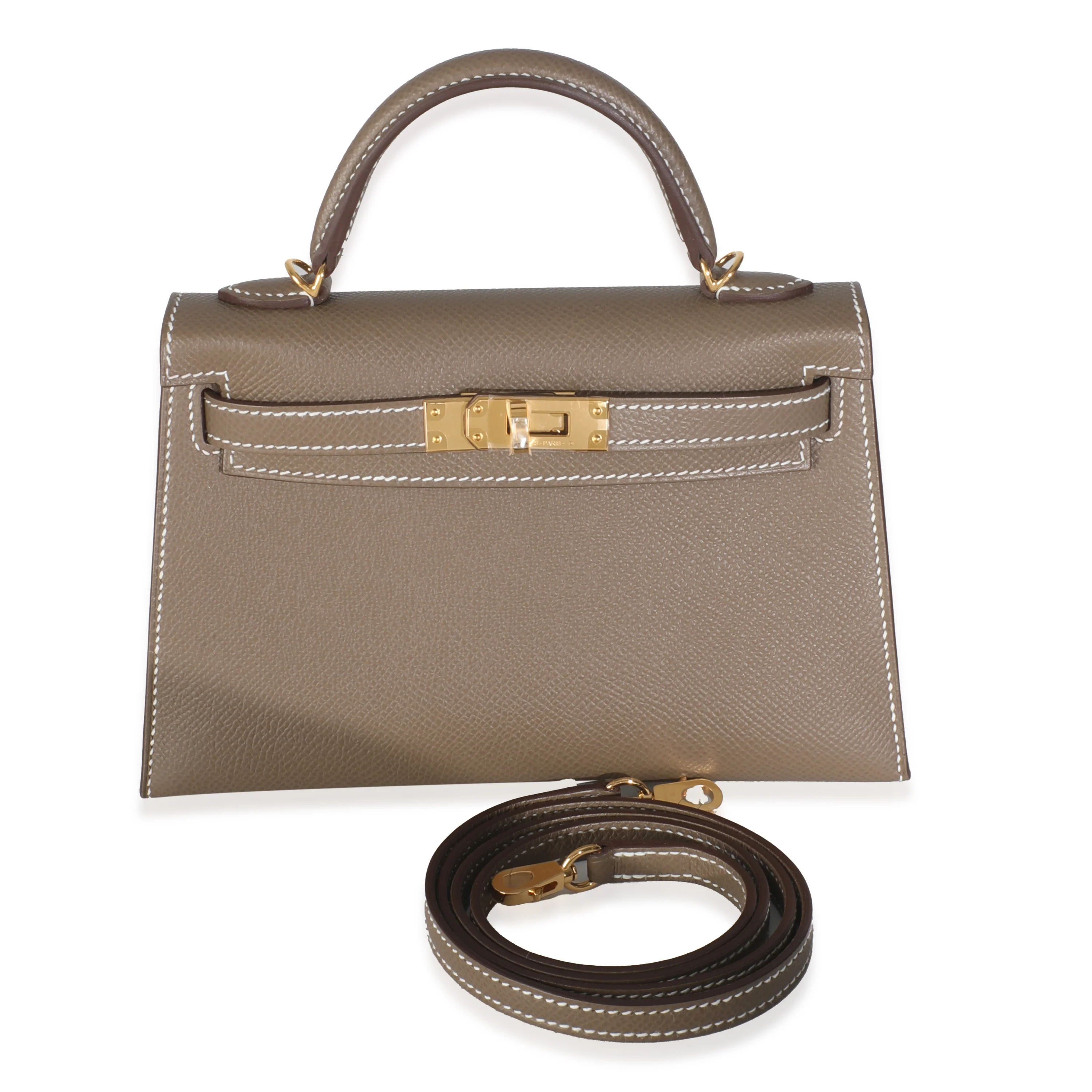 Etoupe Epsom Mini Sellier Kelly 20 GHW - Image 8