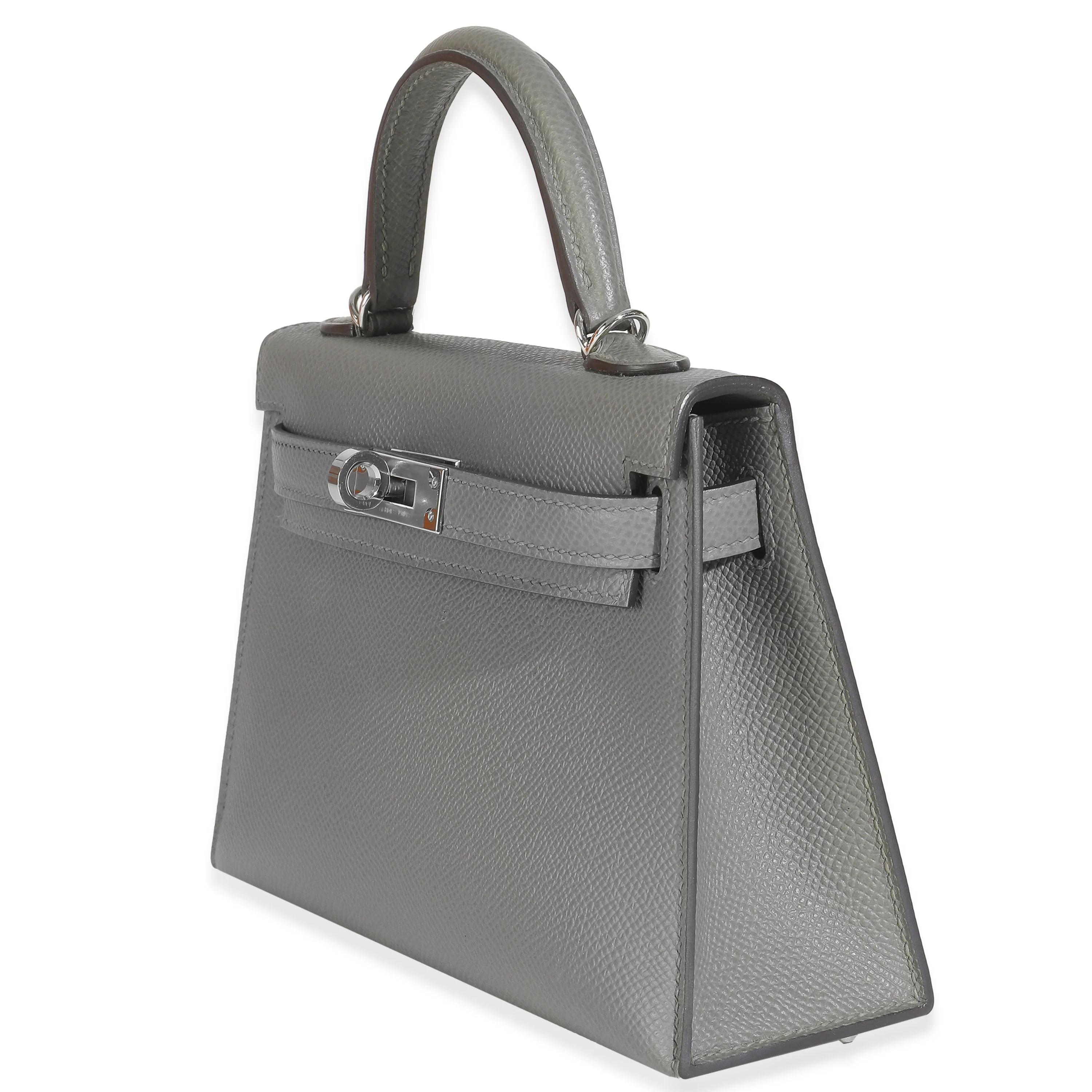 Gris Meyer Epsom Sellier Mini Kelly II 20 PHW - Image 3