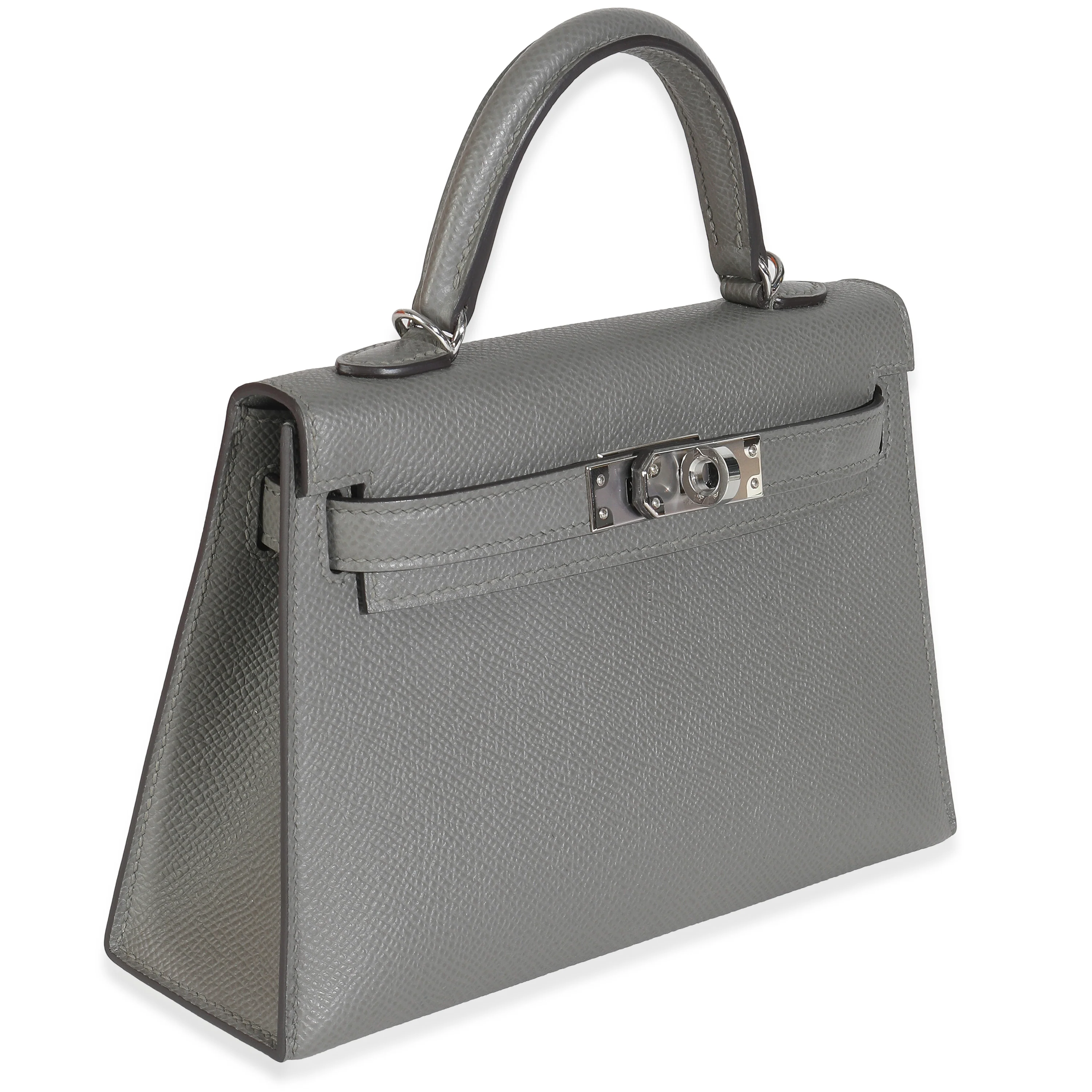 Gris Meyer Epsom Sellier Mini Kelly II 20 PHW - Image 4