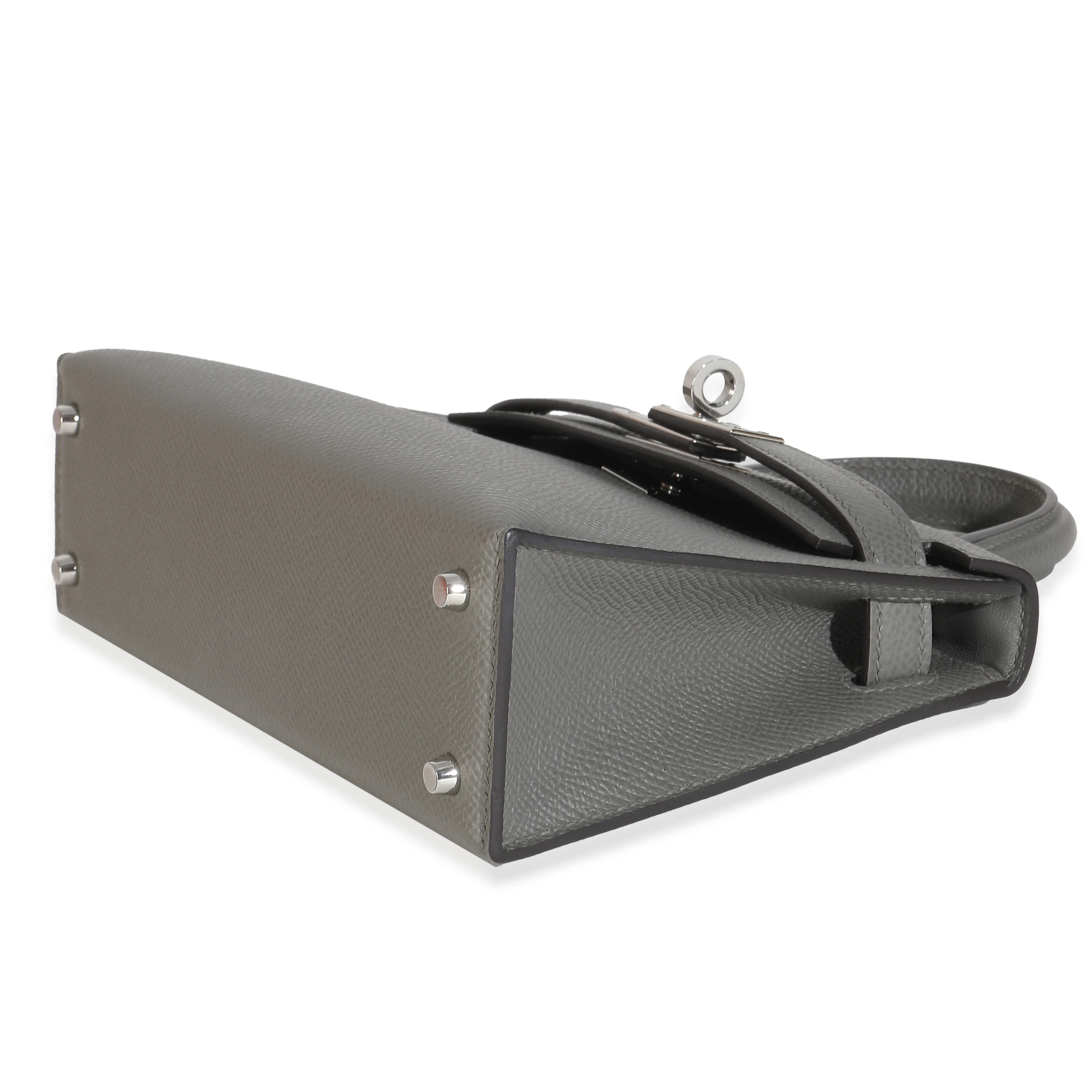 Gris Meyer Epsom Sellier Mini Kelly II 20 PHW - Image 7