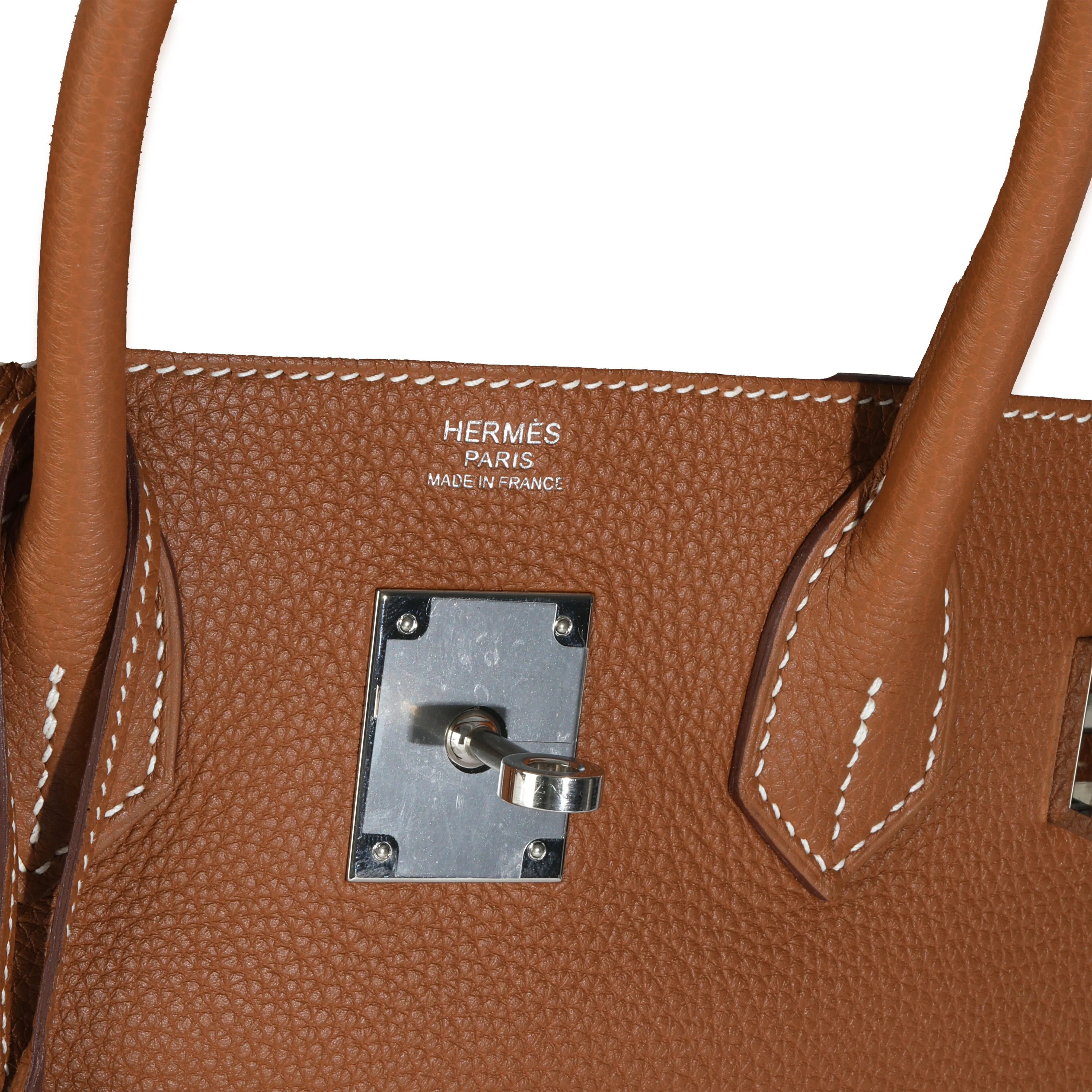 Gold Togo Birkin 30 PHW - Image 10